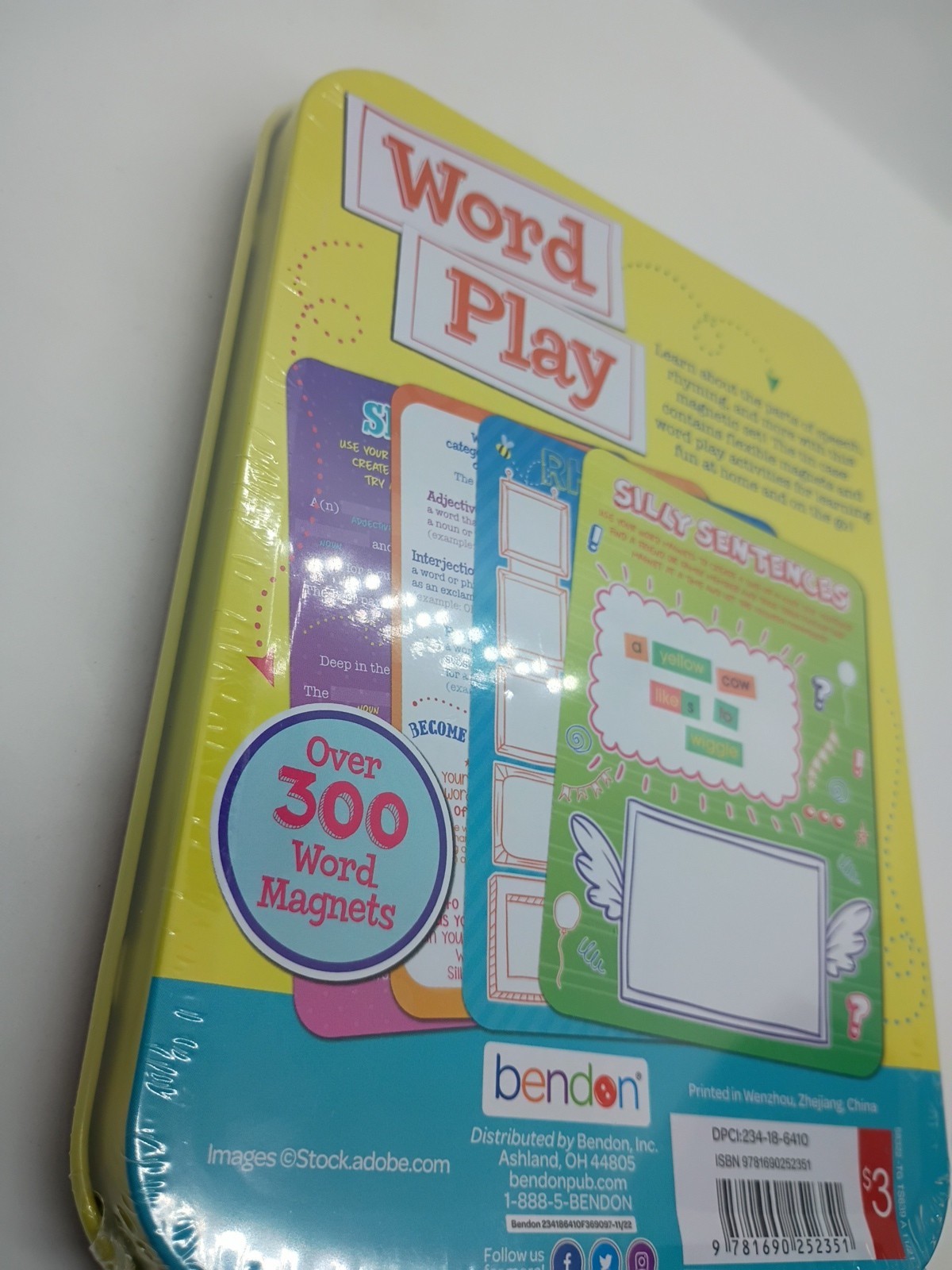 WORD PLAY Learning Activity Magnetic Tin Ages 7+ Sealed - New in tin container
