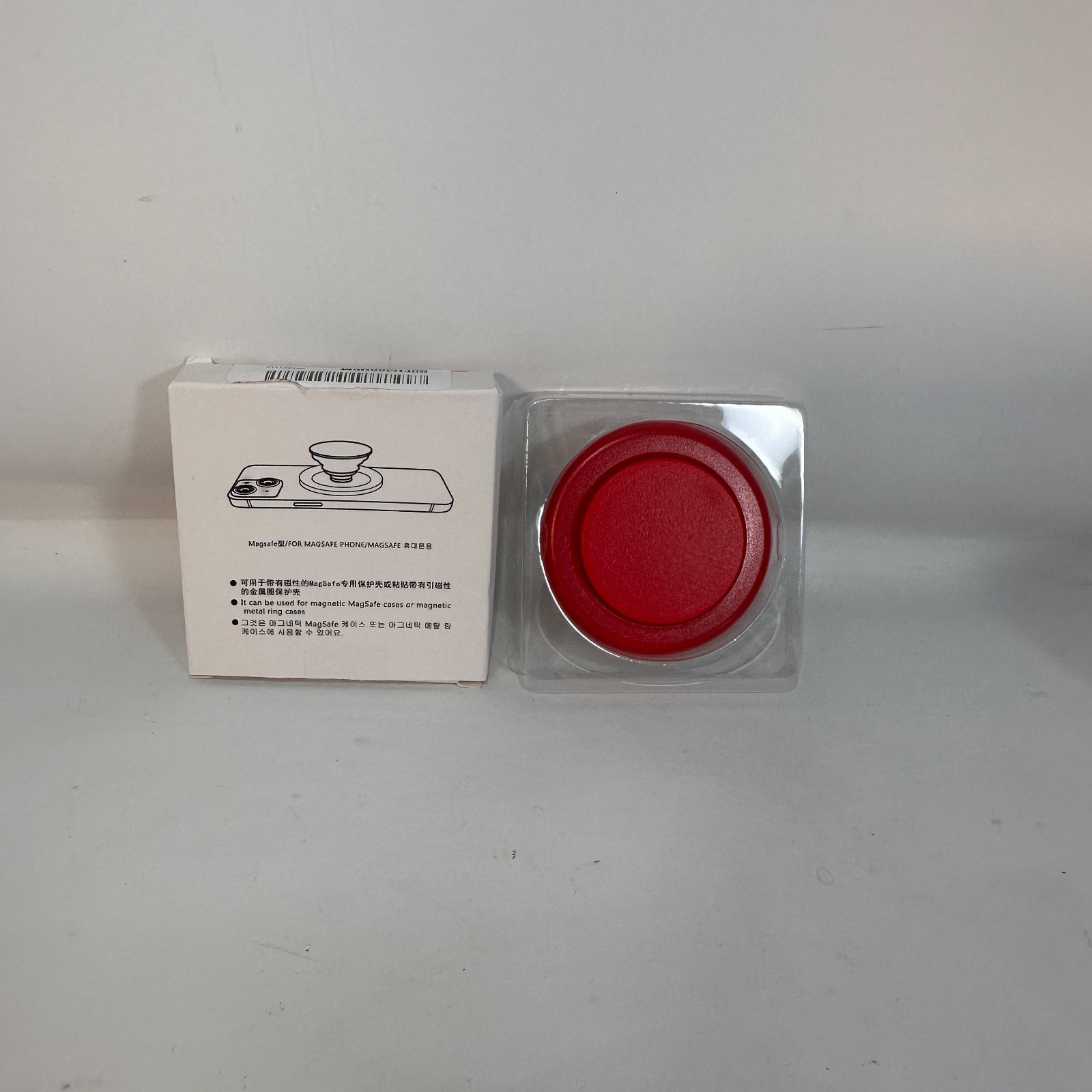 For iPhone Magsafe Magnetic Solid Color Pop-Up Socket Grip Red Stand Holder New