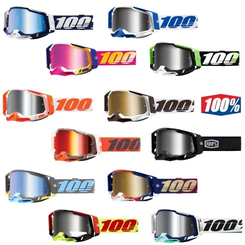 100% Racecraft 2 Mirror Lens Motocross ATV Offroad Goggles - Pick Color