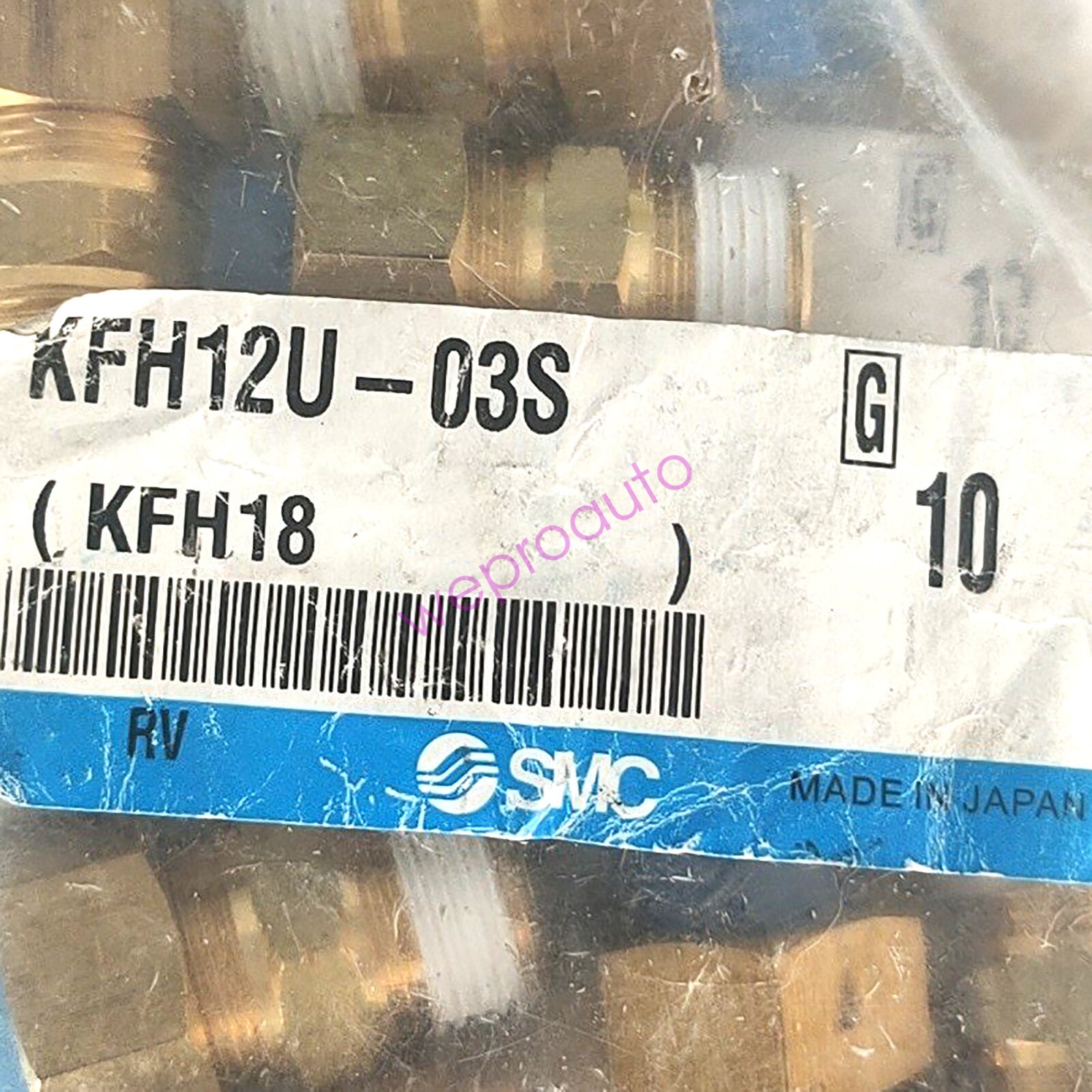 15PCS SMC KFH12U-03S Brass Embedded Fitting Flush Through Connector New ✦KD