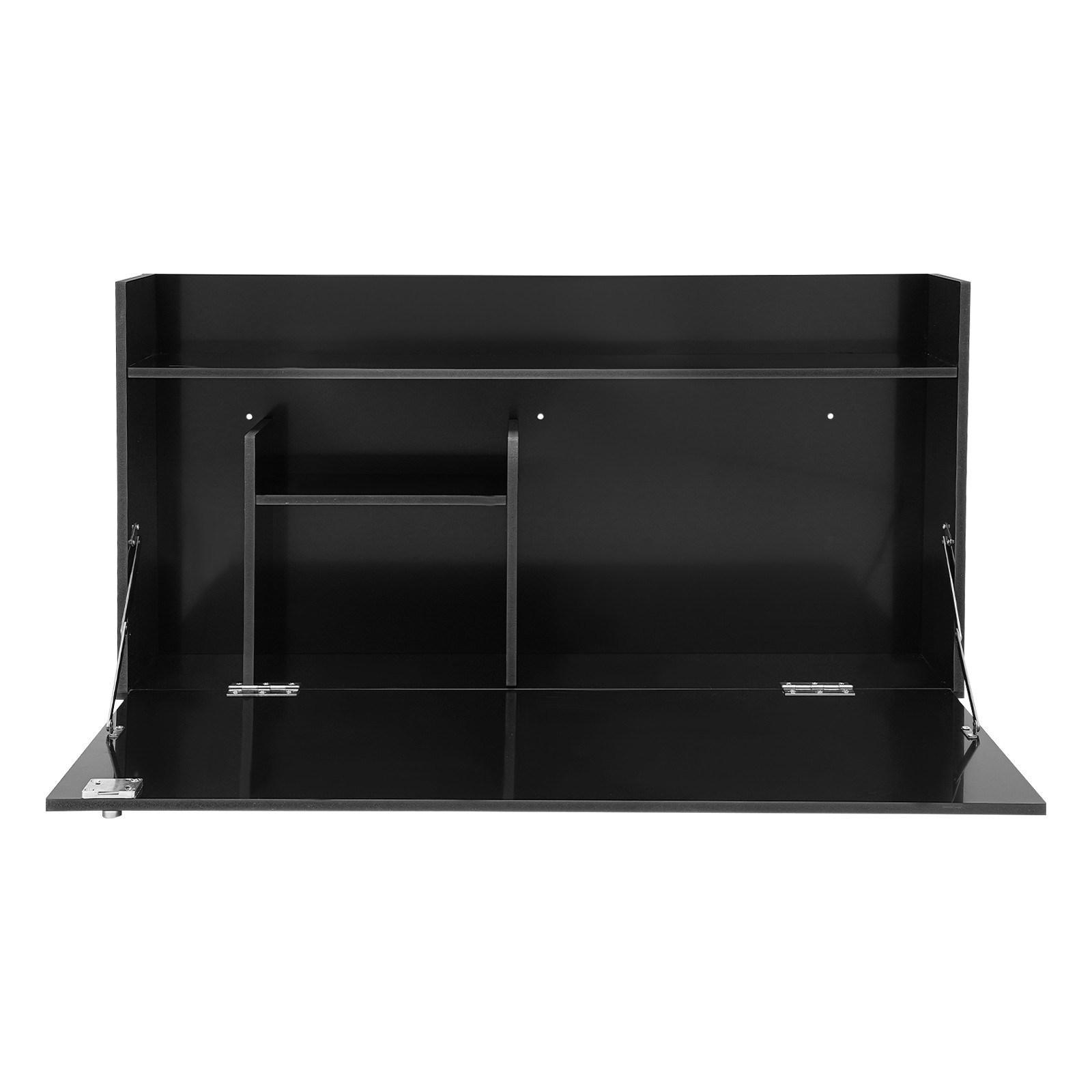 80*42*15cm Black Multifunctional Floating Desk Wall-mounted Foldable Cabinet