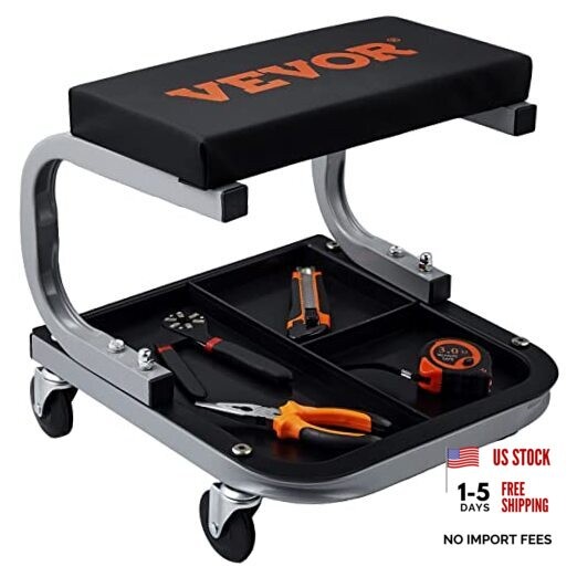 Rolling Creeper Garage/Shop Seat, 250 LBS Capacity Padded Rolling Workshop