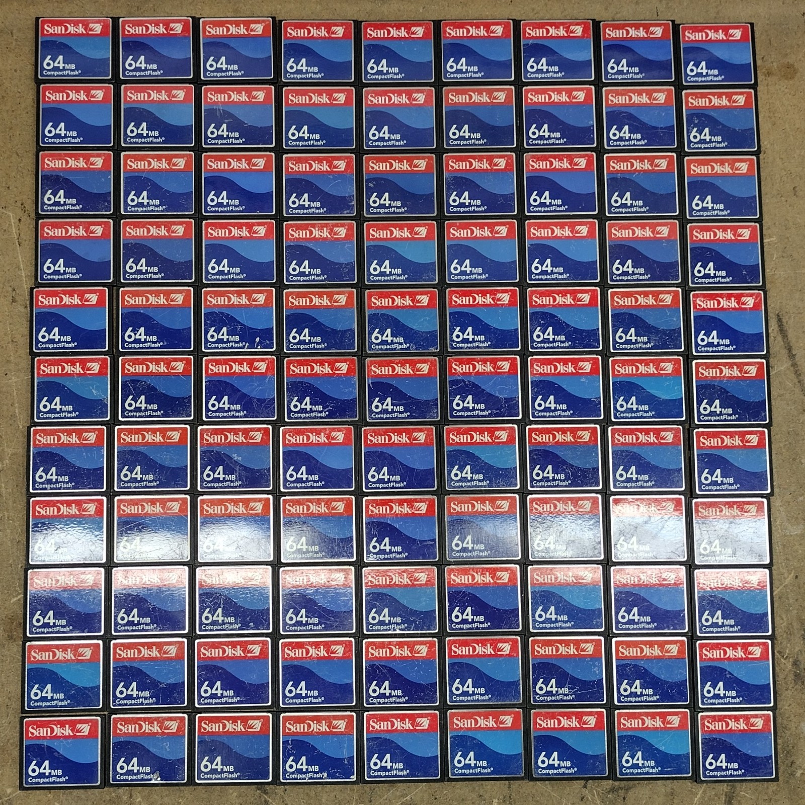Lot of 98 - SanDisk Compact Flash  64MB - USED