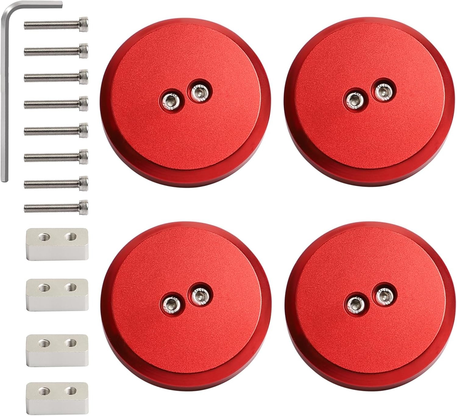 Corvette Jack Pucks Aluminum Lifting Puck Pad Compatible with Porsche Red