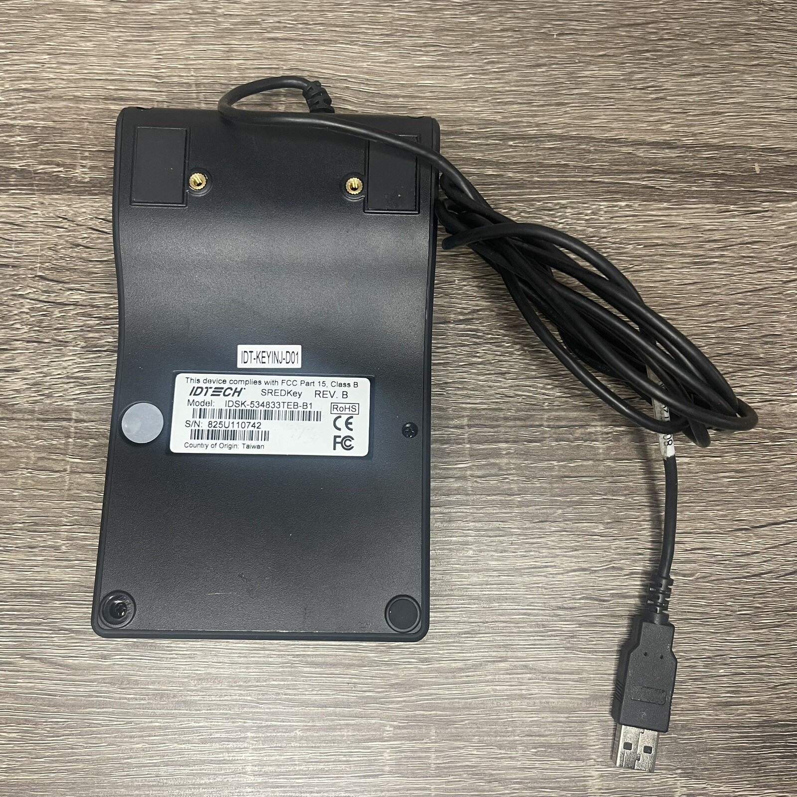 ID Tech SREDKEY Keypad with Magstripe Reader IDSK-534833TEB-B1