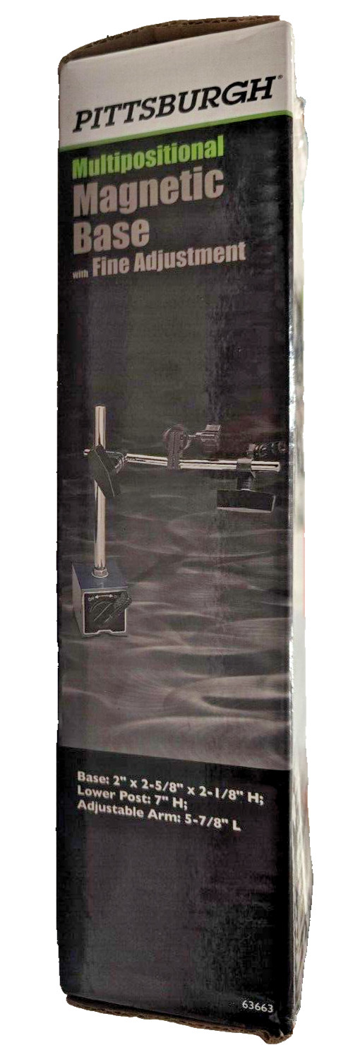 Pittsburgh Multipositional Magnetic Base w/Fine Adjustment Model 63663