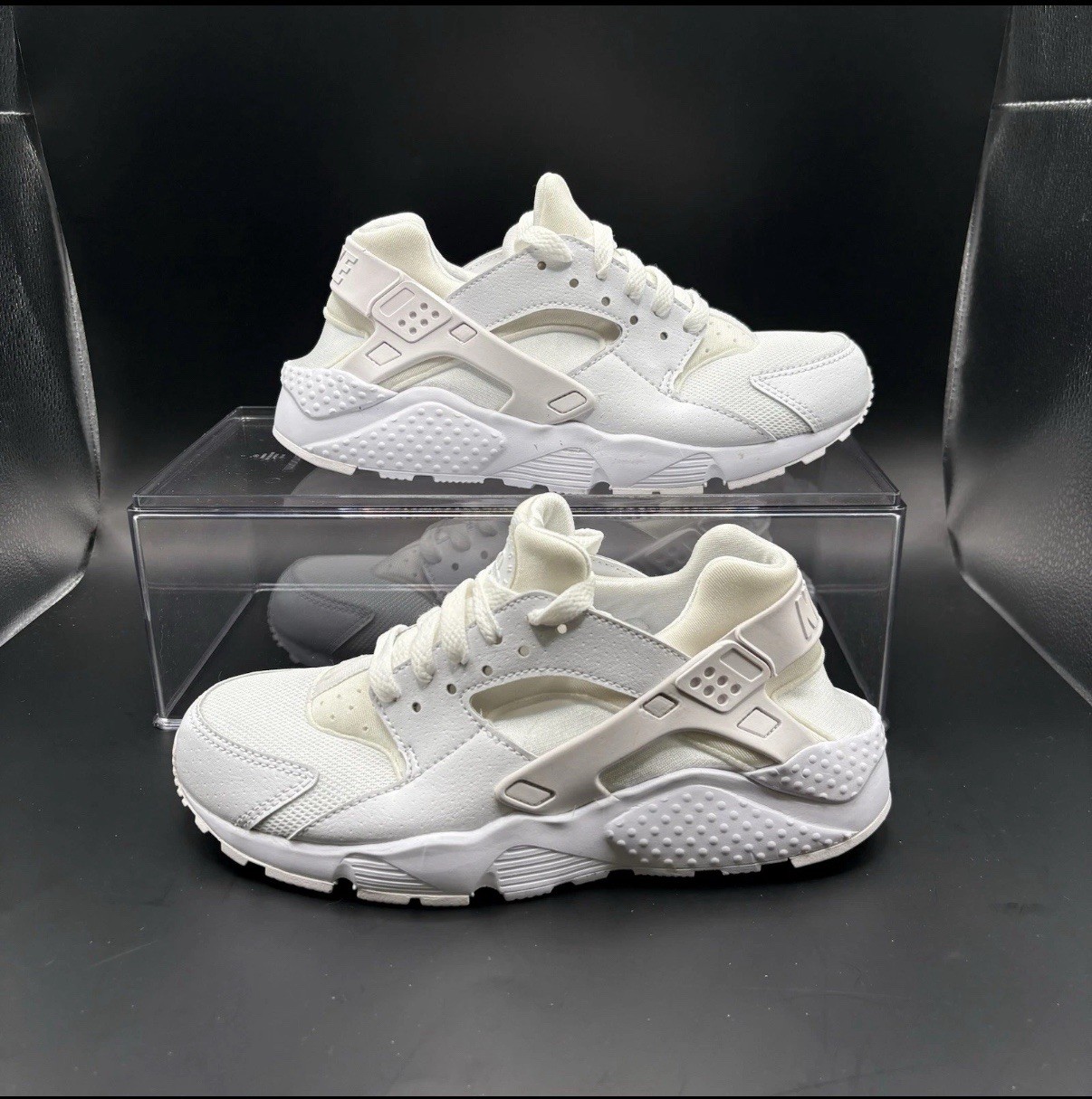 Nike Air Huarache Run (654275-110) "White/Pure Platinum" Grade School Sneakers