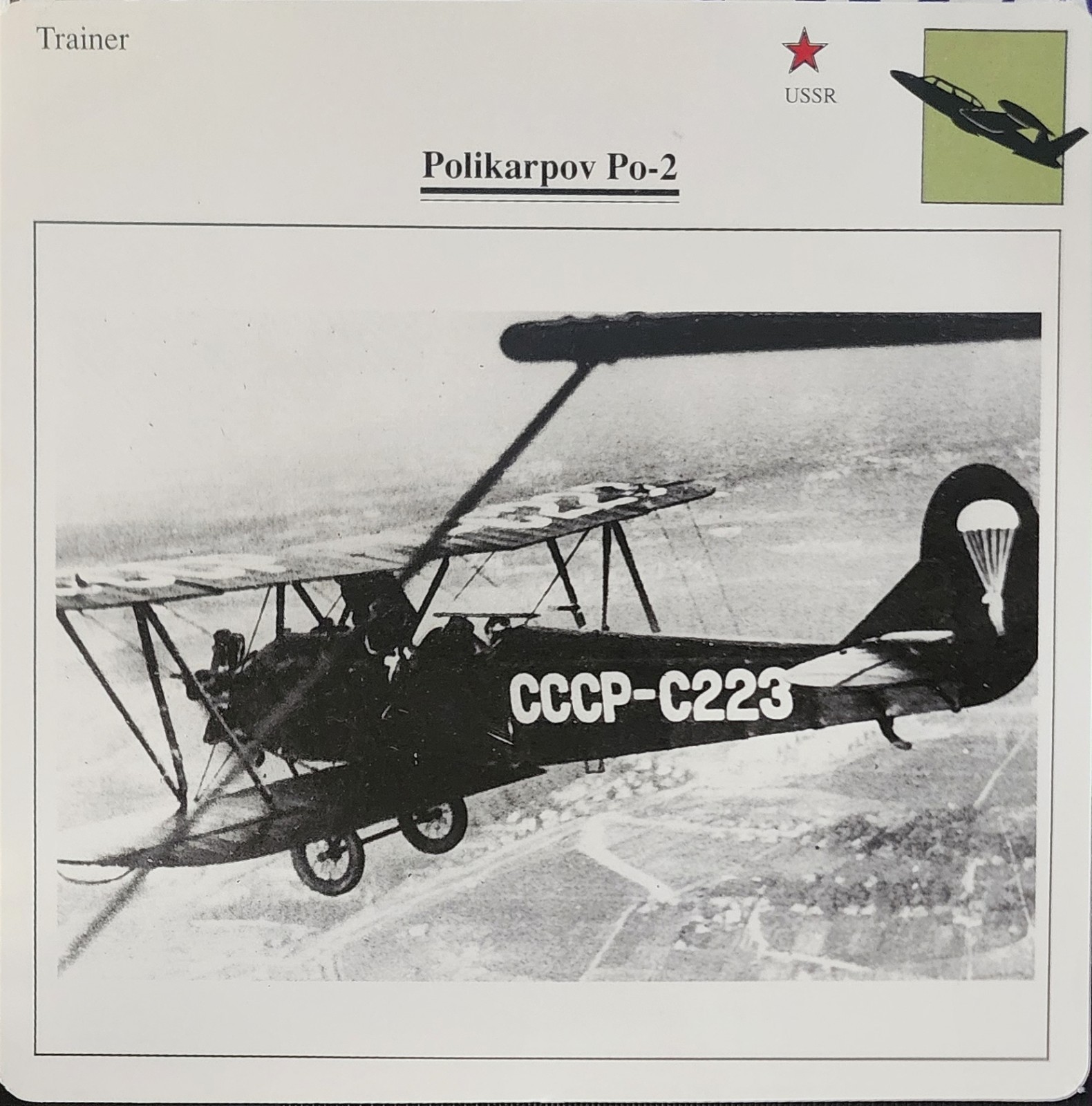 Polikarpov Plane Picture Original Aircraft Vtg Specs Detail Info Collector Card