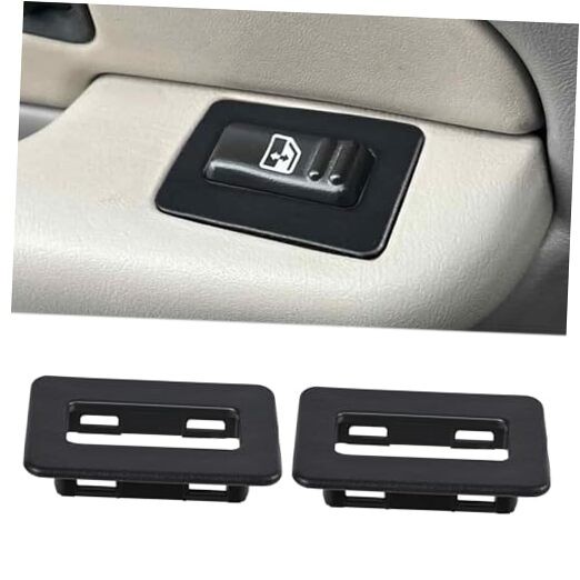 2PCS Rear Power Window Switch for Silverado for Escalade 2000-2002（2PCS Black)