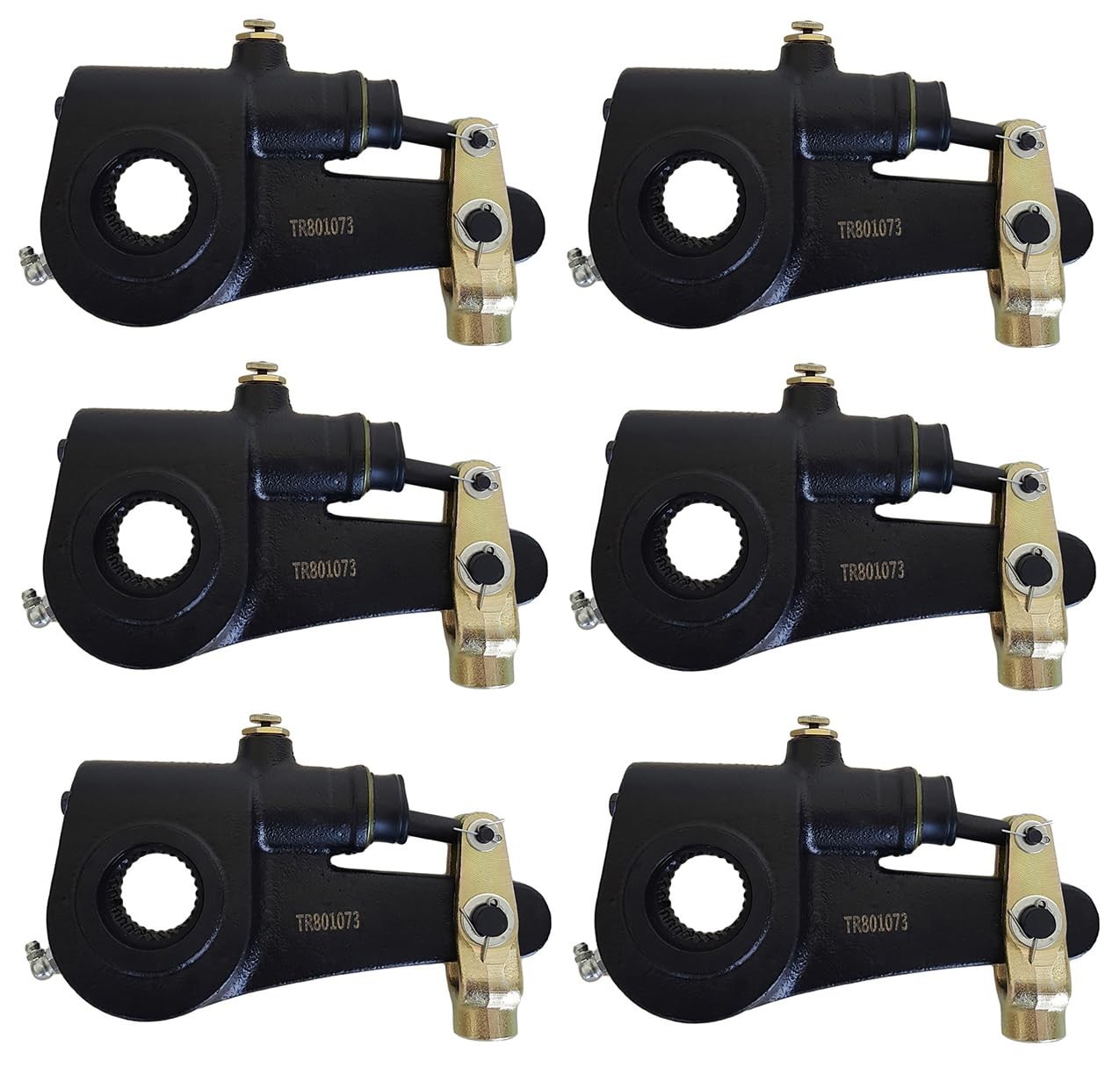 6 x Automatic Slack Adjuster 1.5"X28 Spline 5.5"Lever Replaces Meritor R801073