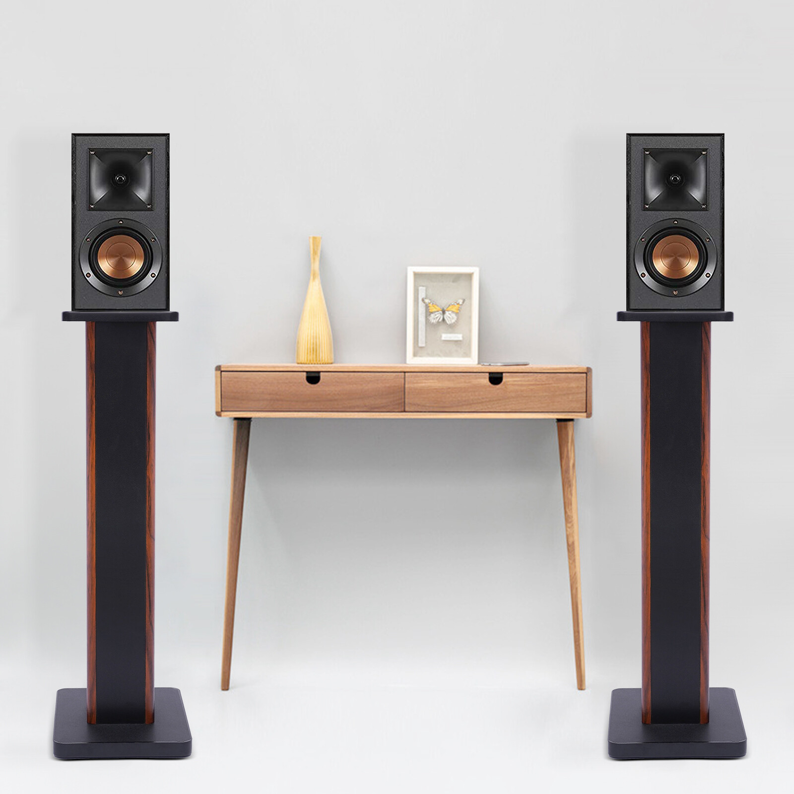 28" Home Pair Thick Speaker Bookshelf Stands Stable Theater Speaker Holder