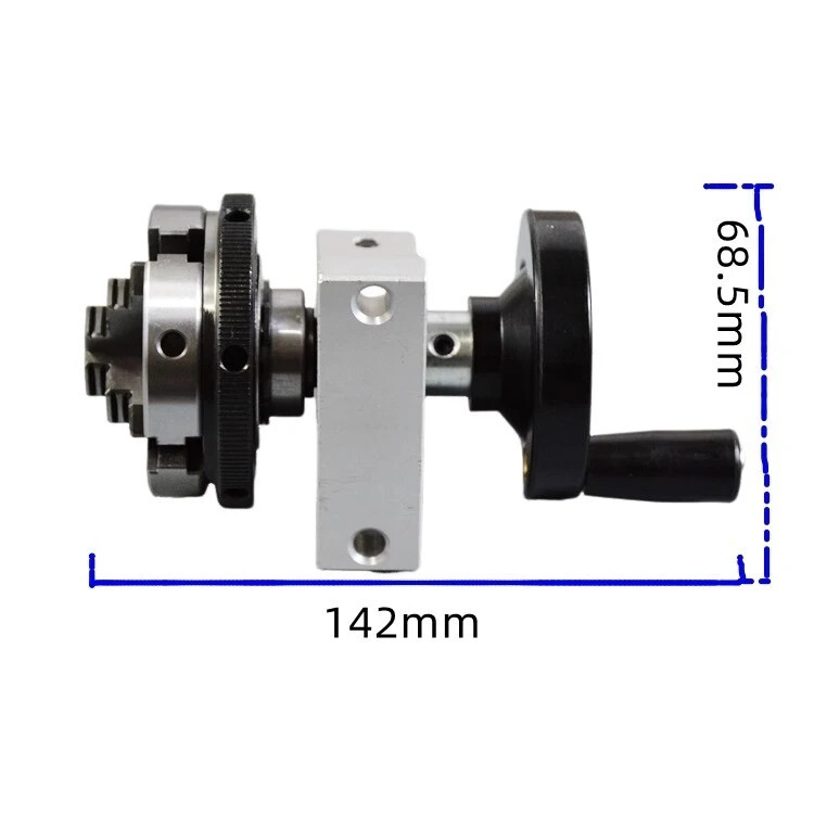 Manual Rotary Chuck 35 Mm High on Center, Bearing Steel for Smooth Rotation