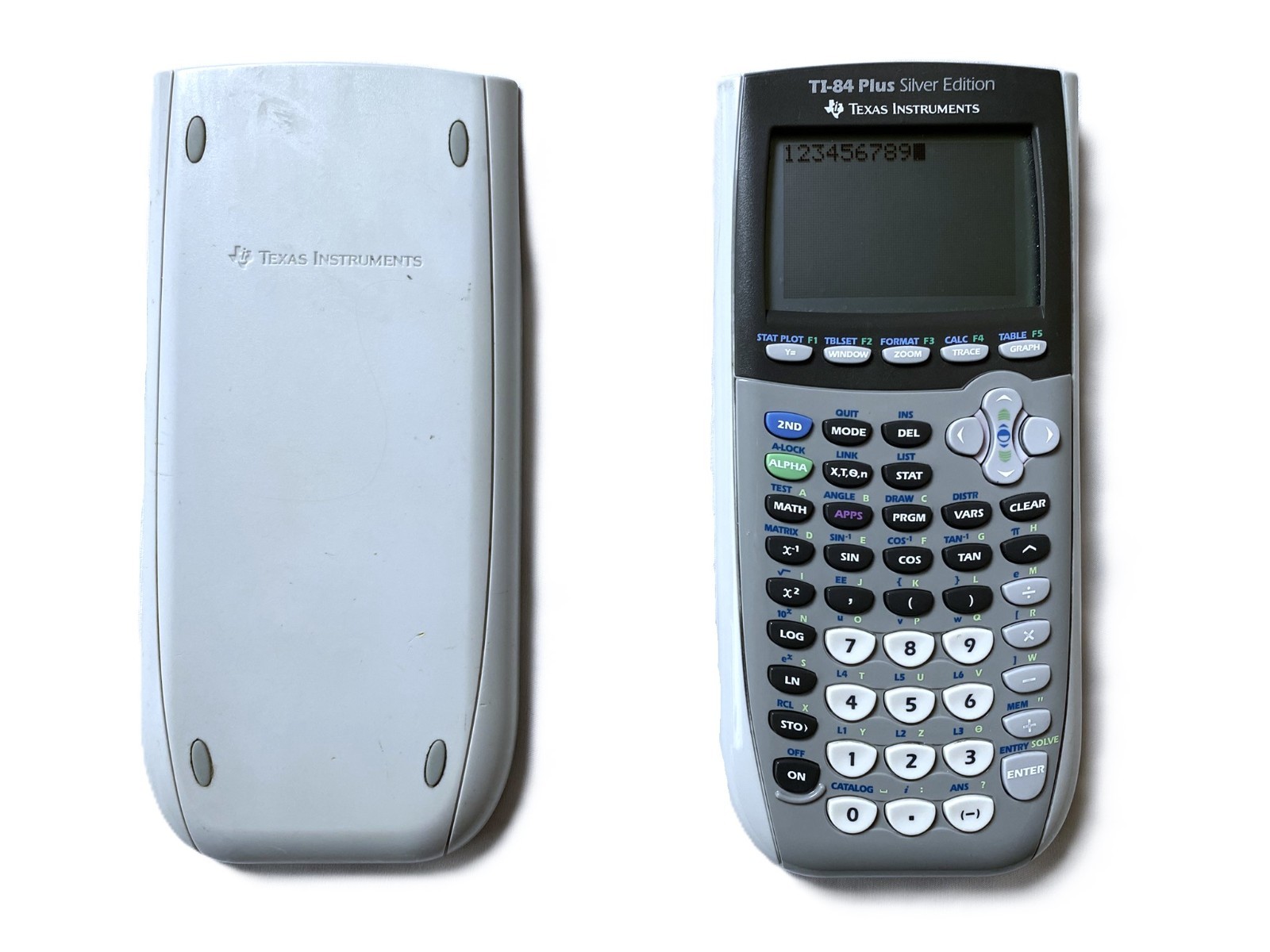 Texas Instruments TI-84 Plus Graphing Calculator - Silver - Tested Working (B)