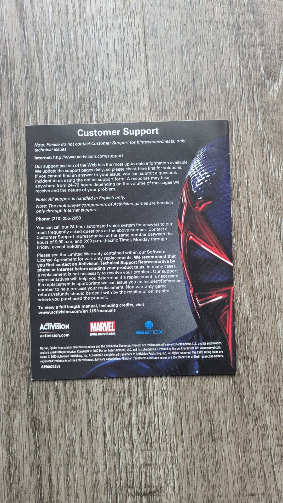 spider man shattered dimensions ps3 Manual Only Authentic