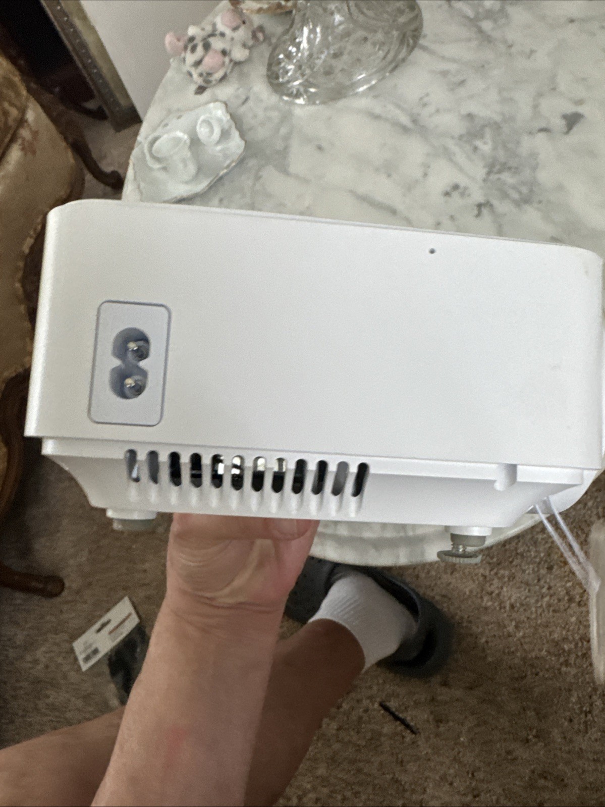 HOMPOW F1 White Mini Portable LED Projector Model T-20