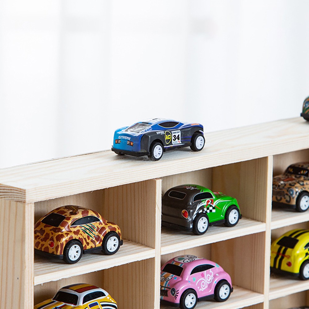 48-Grid Solid Wood Storage Box for 1:64 Car Model Toy Display Collection Holder