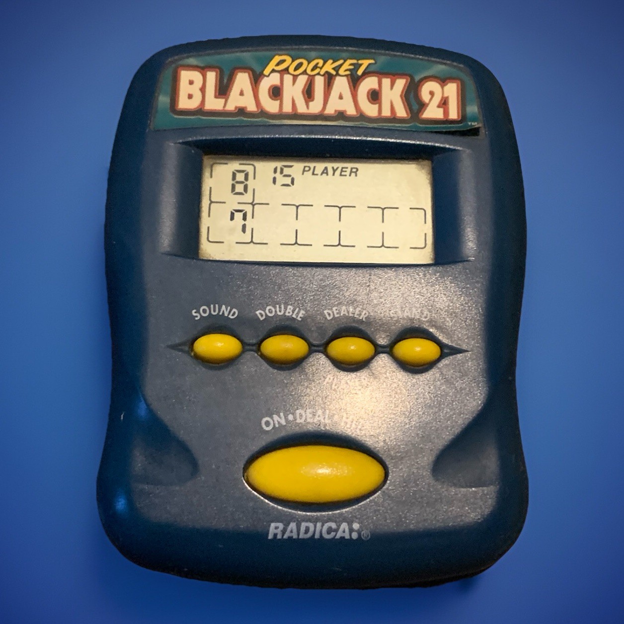 Vintage 1997 Radica Pocket Blackjack 21 Electronic Handheld LCD Casino Game