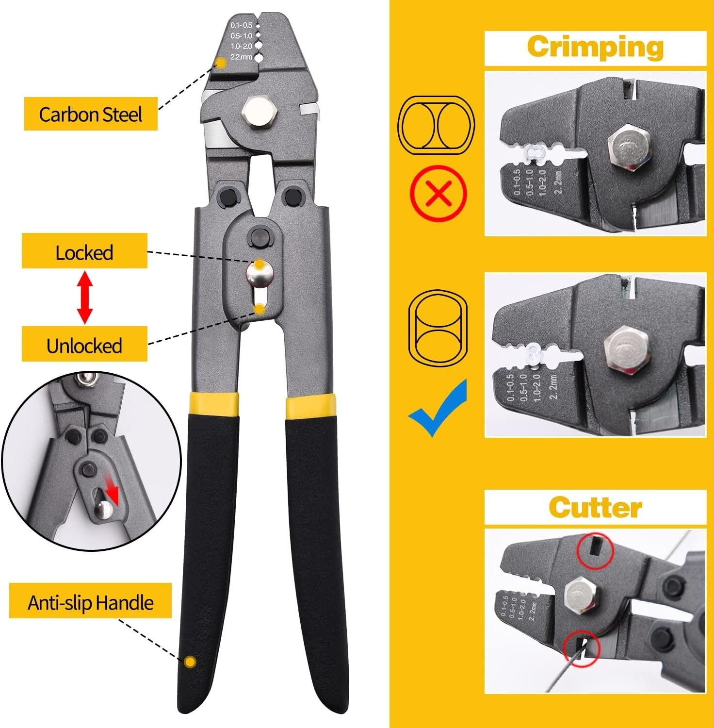 328Ft Wire Rope Crimping Tool Kit, Stainless Steel Wire Rope Cable with Aluminum