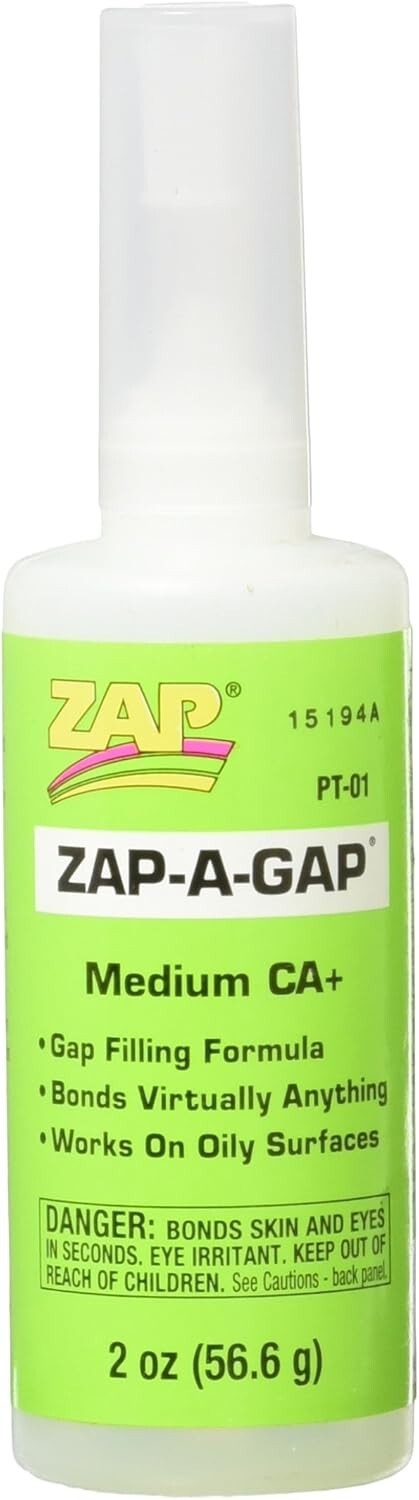 Zap Adhesives PT-01 - Adhesive, Zap-A-Gap CA+, 2 oz, Clear