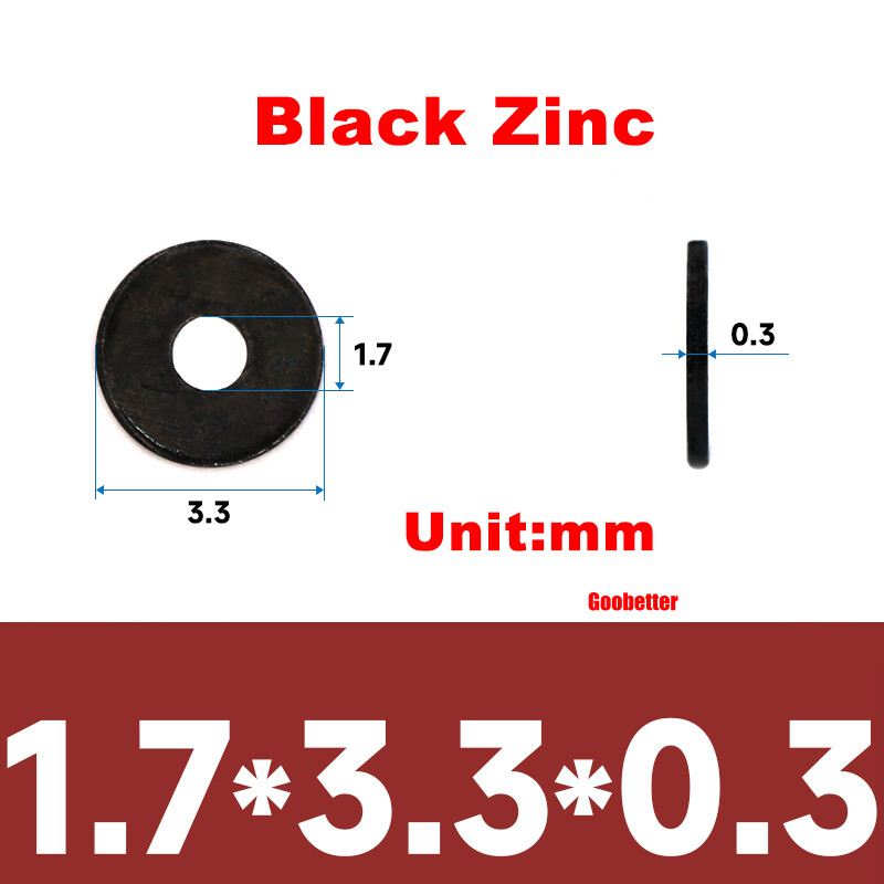 M1.4 M1.5 M1.6 M1.7 M2~M6 Carbon Steel Flat Washers Metal Small Gaskets Spacer