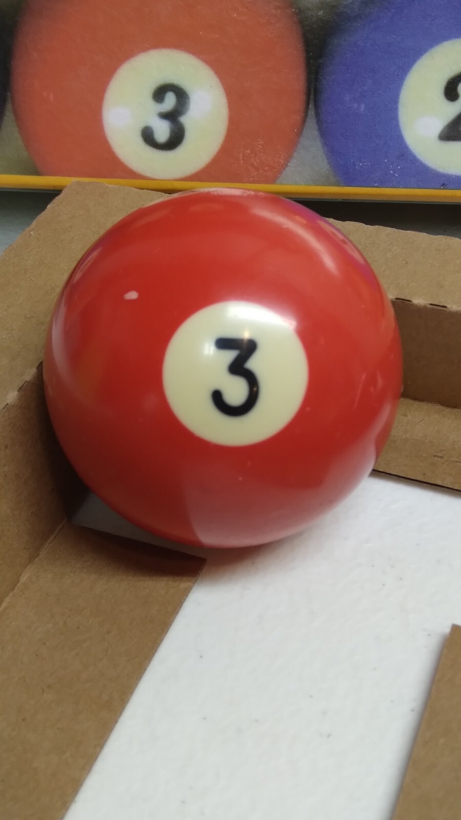 #3 Red Single Individual Pool Ball Billiard 2 1/4” Regulation Minnesota FATS