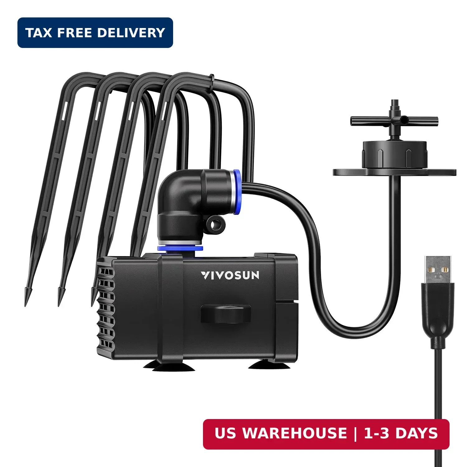 FlexFeed Drip Irrigation Kit, 4W Automatic Irrigation System with Pump &