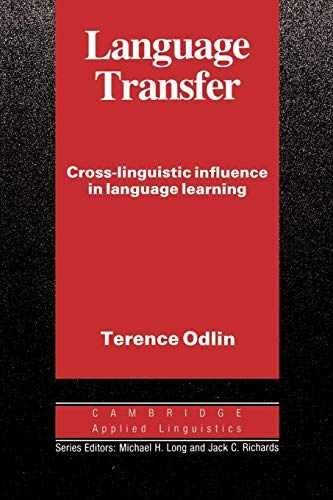 Language Transfer: Cross-Linguistic - Paperback, by Odlin Terence - Very Good