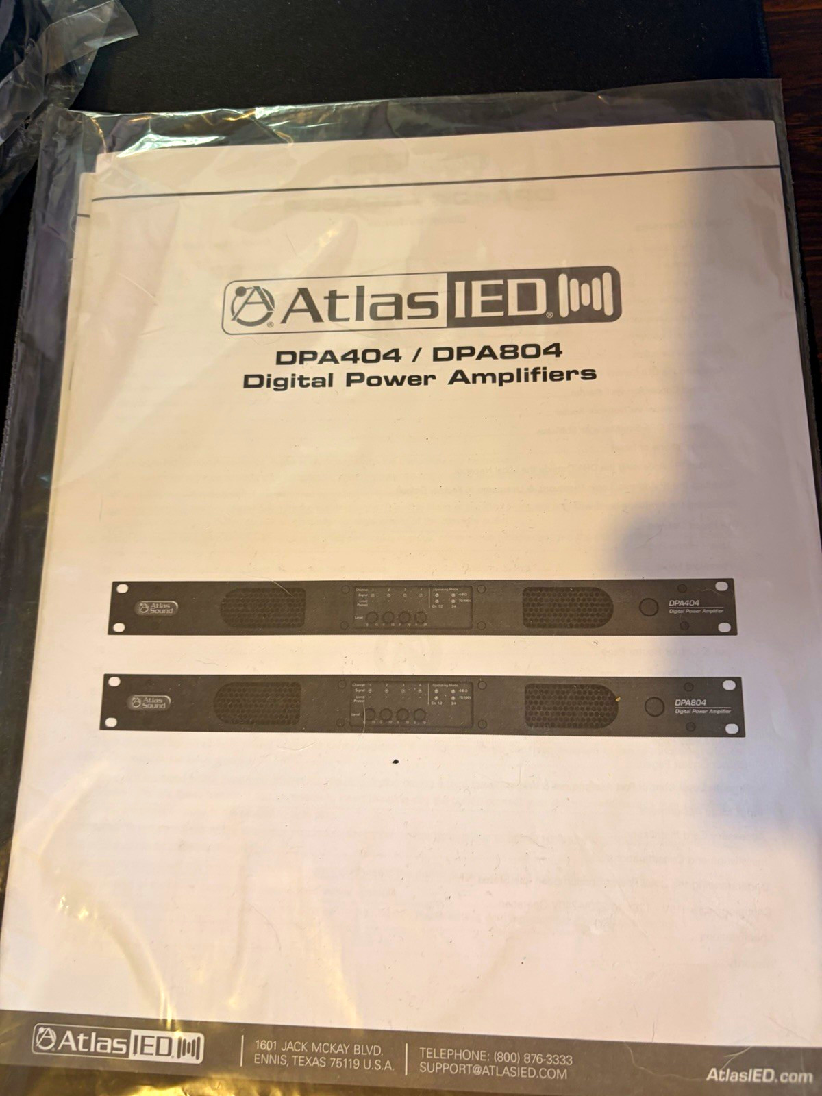 Atlas Sound AtlasIED DPA804 4-Channel 800W Class D Rackmount Amplifier