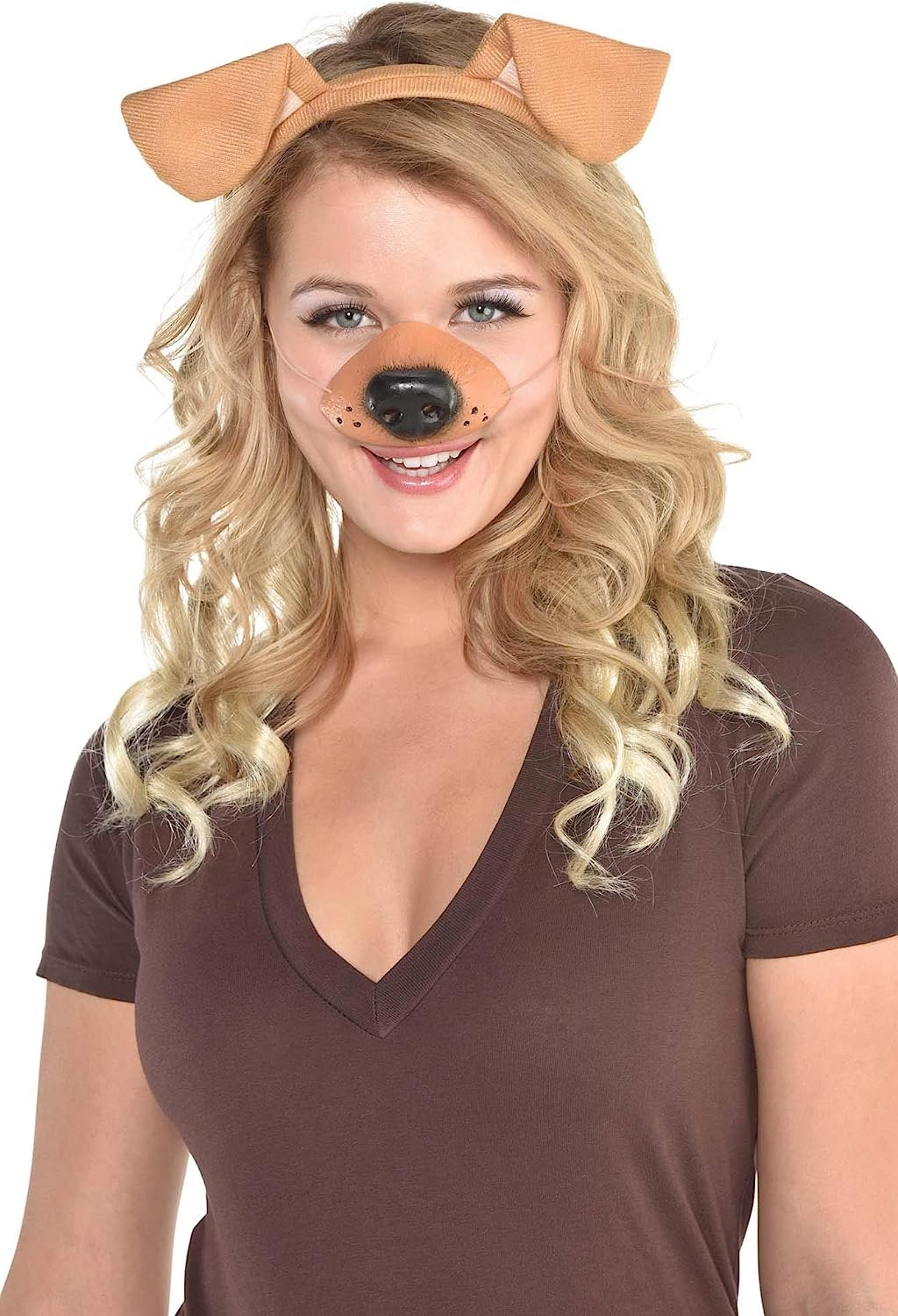Dog Selfie Kit Puppy Animal Fancy Dress Up Halloween Adult Costume Accessory