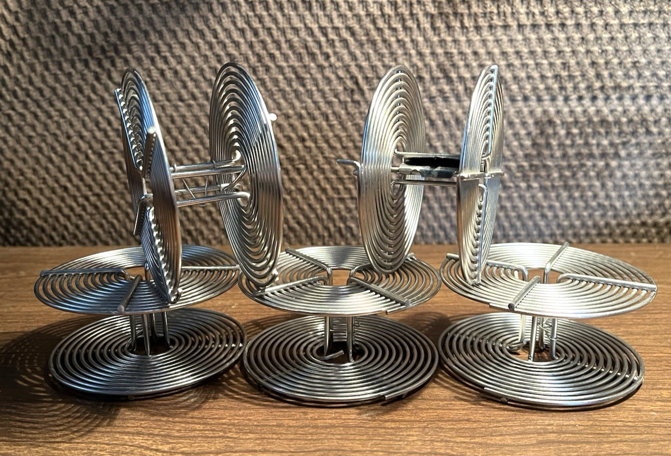 Lot of 5 Vintage Stainless Steel 35mm Film Darkroom Developing Reels (a)