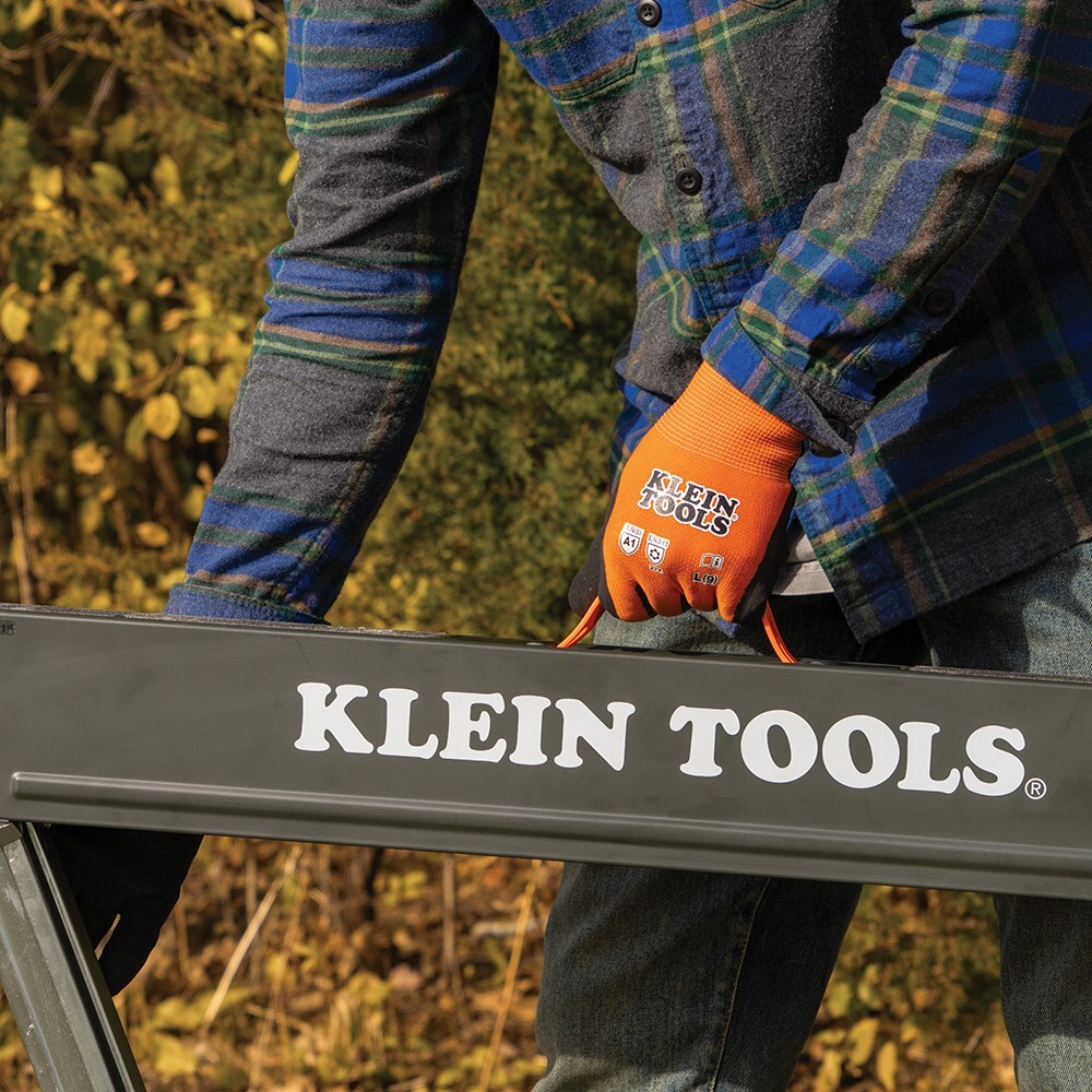 Klein Tools 60837 Winter Knit Dipped Gloves, Cut Level A1, Touchscreen, X-Large