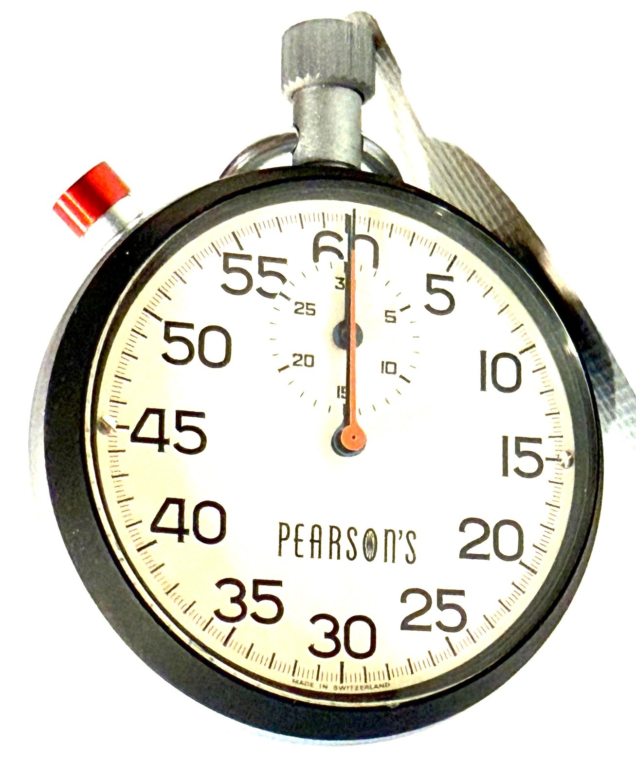 Vintage Switzerland Swiss Pearson's Stopwatch Clock 2 Hands *3.4t1