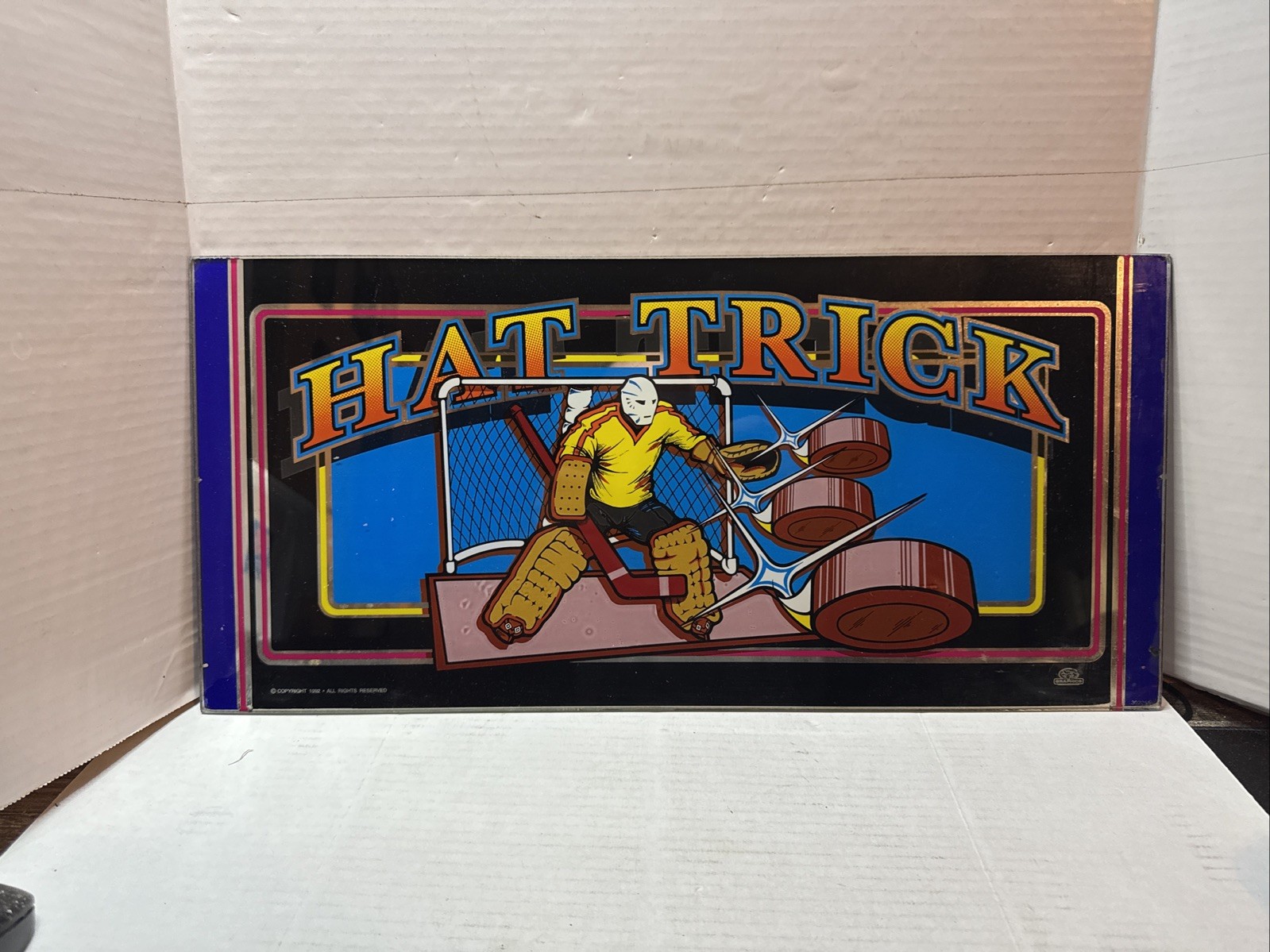 Arcade Cabinet Marquee Hat Trick