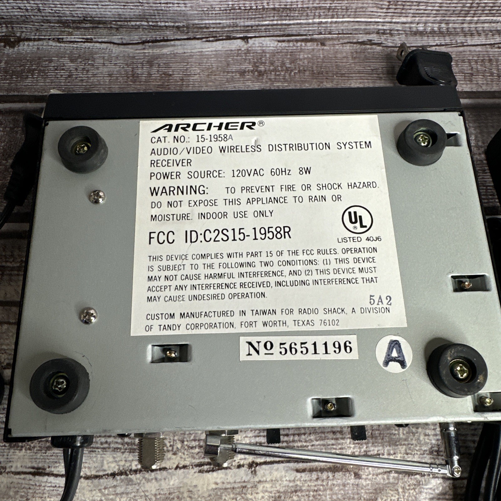 Archer 15-1958 Audio/Video Wireless Distribution System Receiver and Transmitter