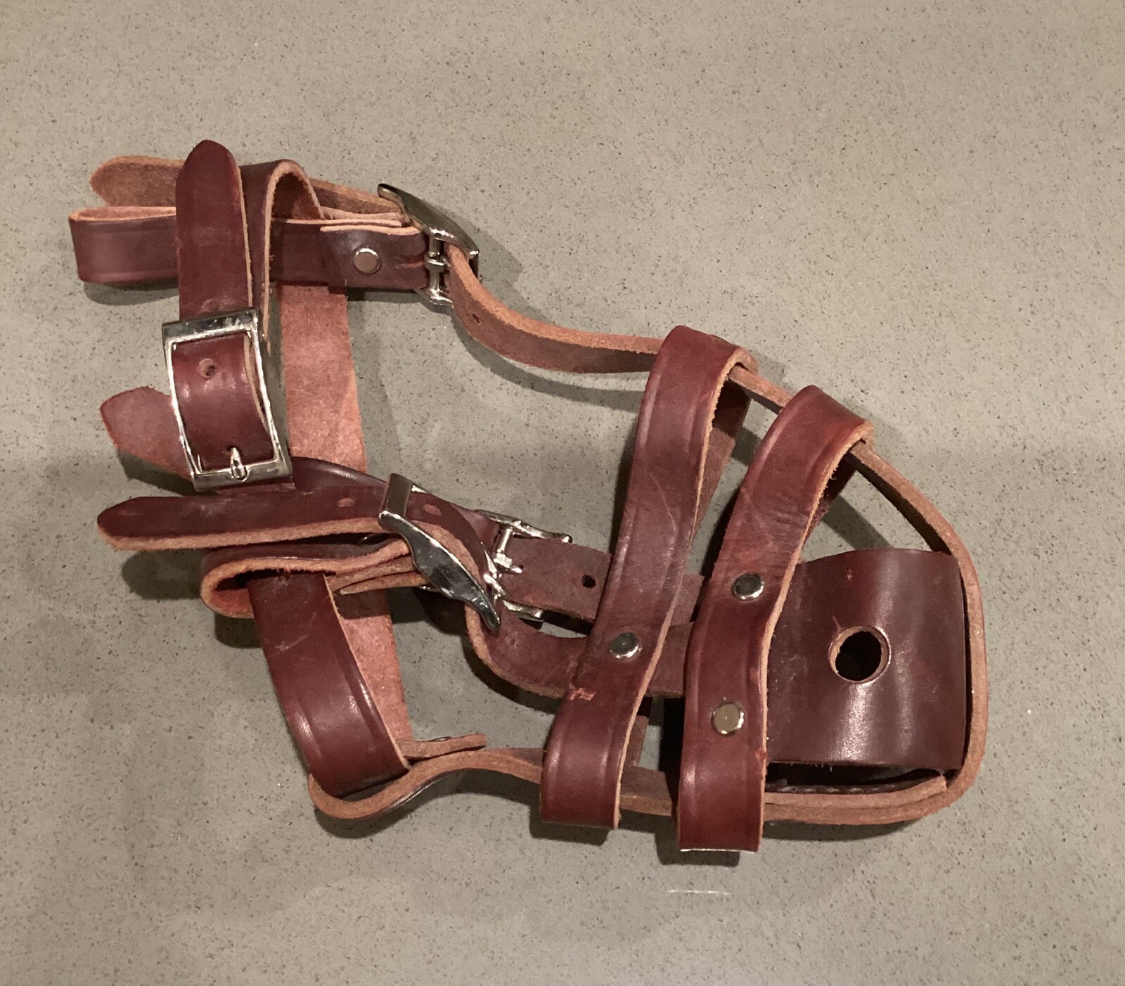 Omnipet No Bite Real Leather Muzzle 13” around snout measurement