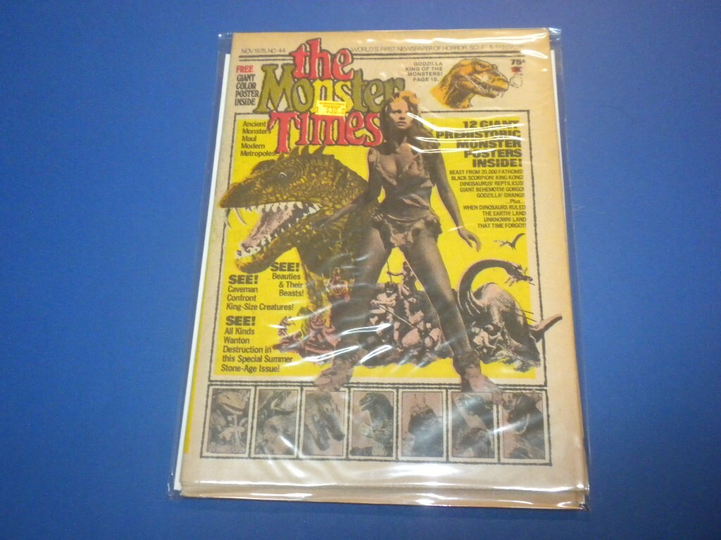 MONSTER TIMES #44 GODZILLA DINOSAURS Famous Monsters related vintage high grade