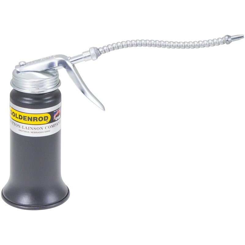 NEW GOLDENROD 606 PISTOL PUMP OILER OIL CAN 6OZ FLEXIBLE SPOUT USA MADE 6287478