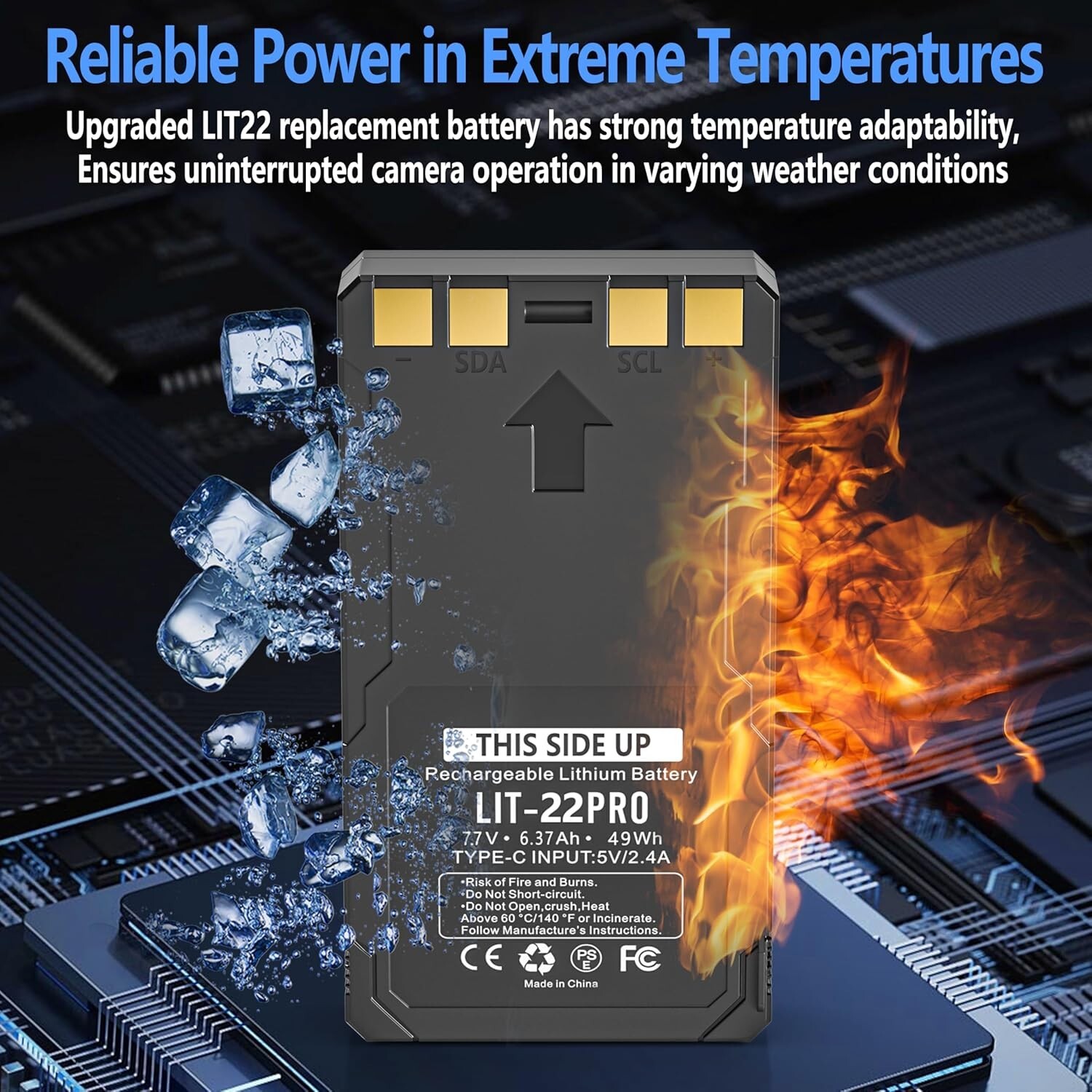 4-Pack Rechargeable LIT-22 Battery Compatible with Trail Camera Flex-M Flex G-36