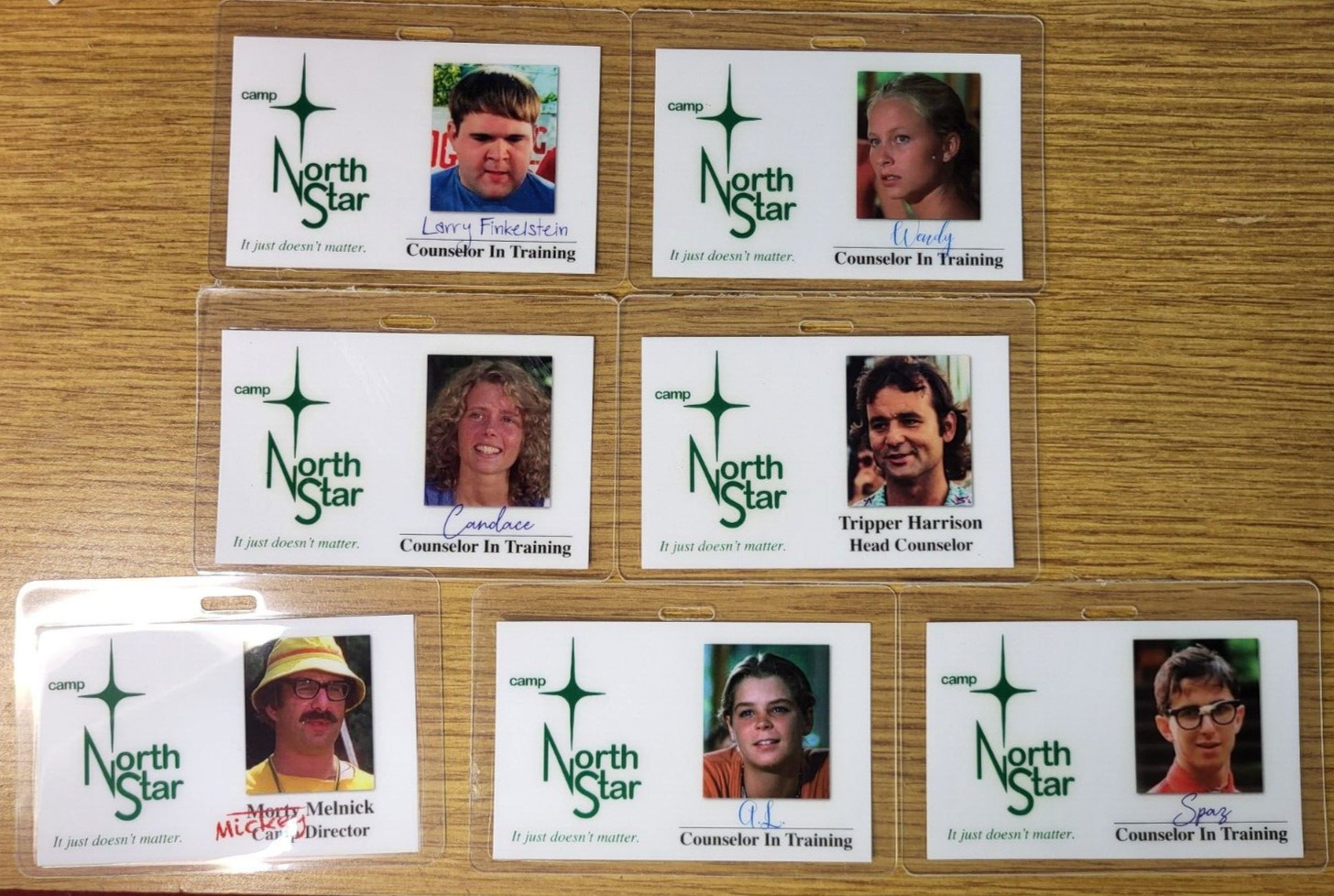 Meatballs Movie ID Badge-Camp North Star Set of 7 costume prop cosplay