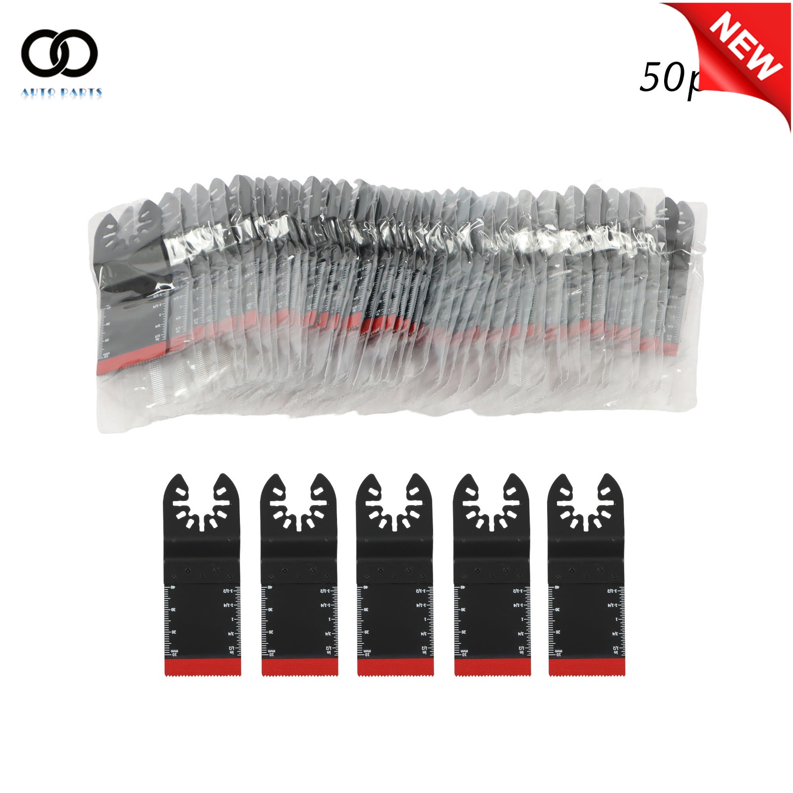 For Hard Wood Plastic 50 Pack 34MM Bi-Metal Oscillating Saw Blades Metal Cutting