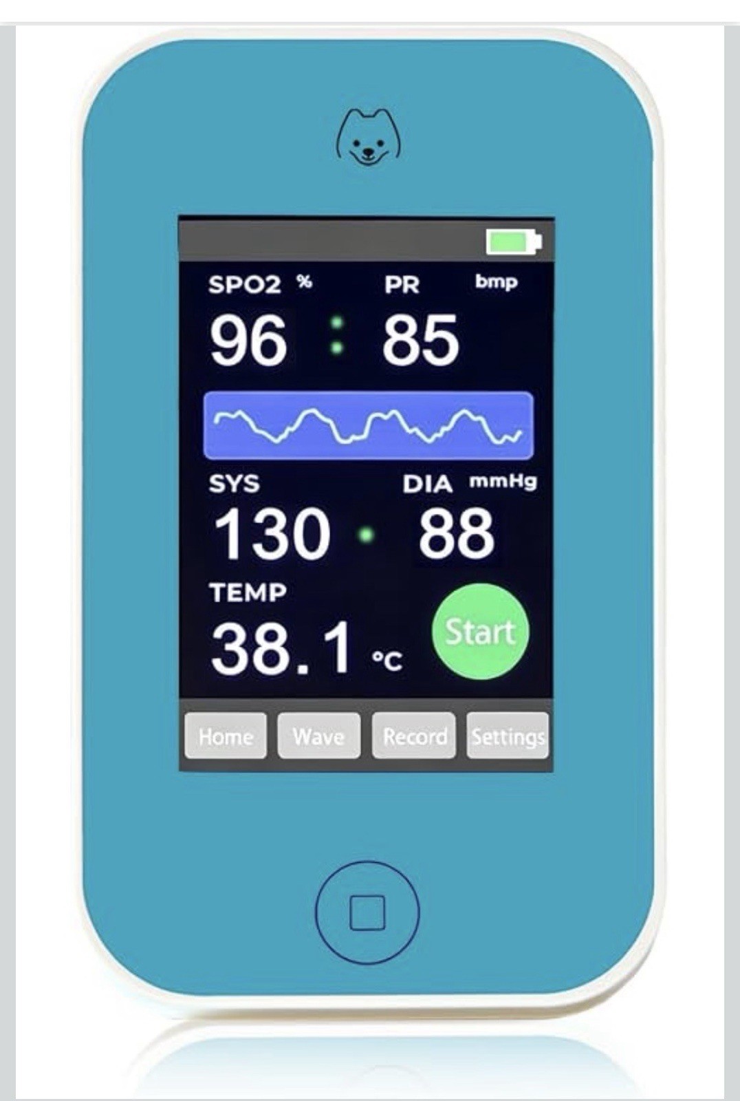 Veterinary Pet Vital Signs Monitor LCD Tracks SpO2 Pulse Temp BP for Dogs Cats