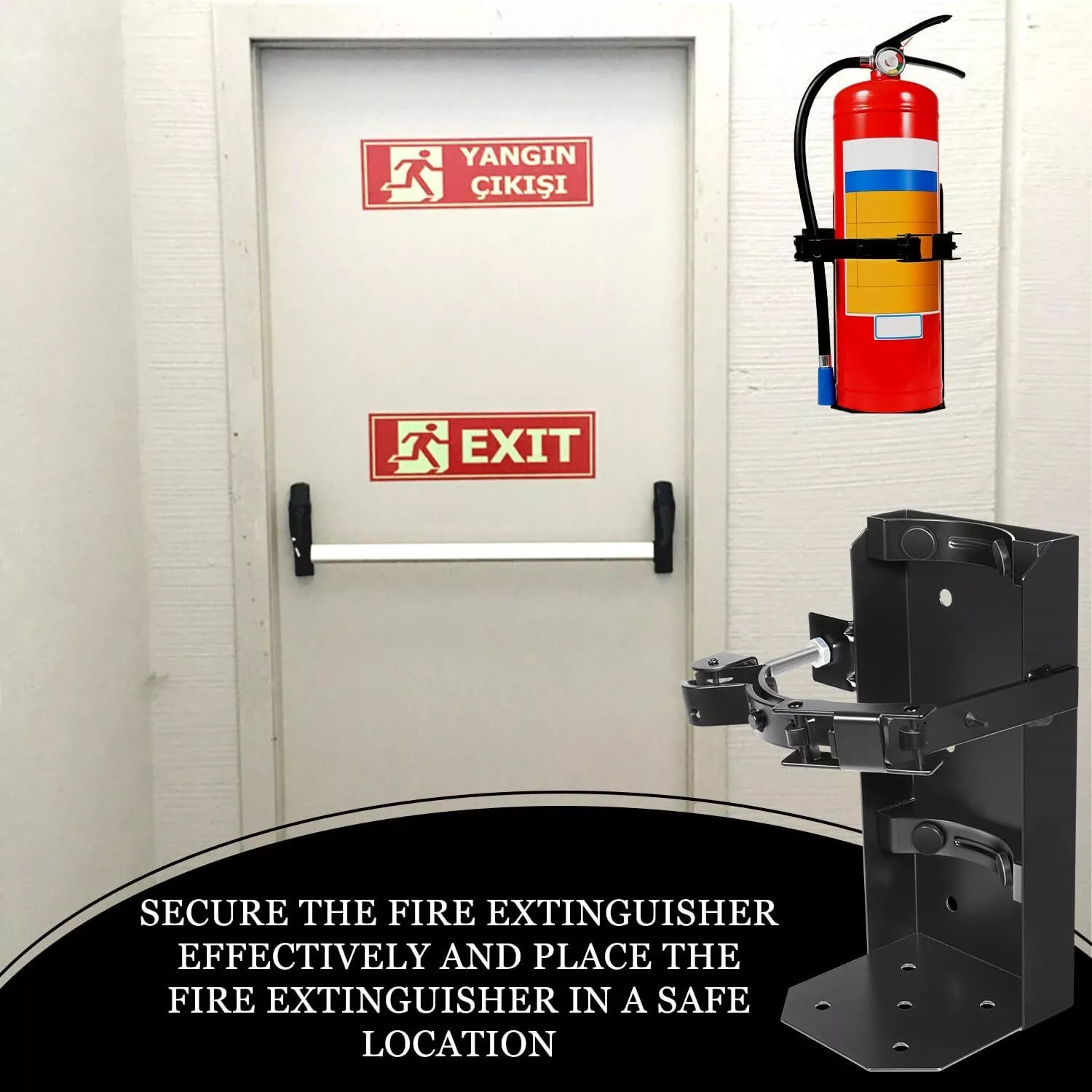 Fire Extinguisher Vehicle Bracket 809 Replace for 10lb Dry 5lb Co2 Amerex 809