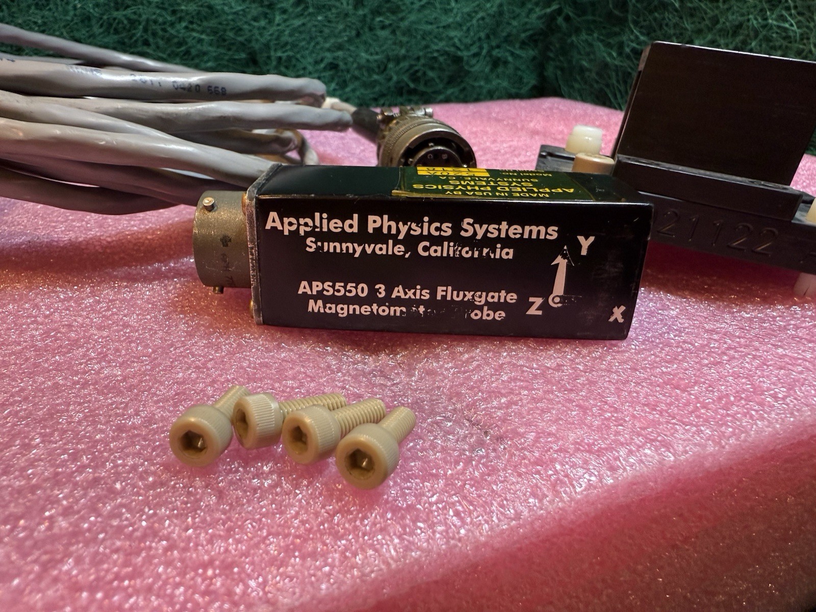 APPLIED PHYSICS SYSTEMS APS550 3 AXIS FLUXGATE Magnetometer Probe