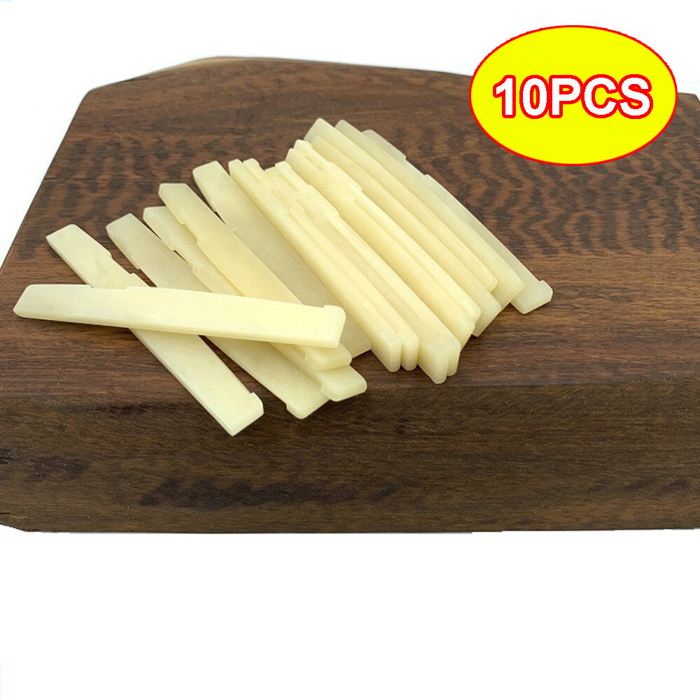 10pcs Guitar Unbleached BONE Saddle nut bridge 72X3X9mm acoustic Luthier USAA