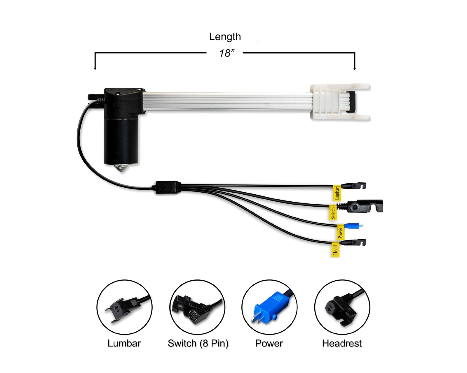 KAIDI - Motor Replacement Model KDPT007-123 Linear Actuator for Recliner Chair