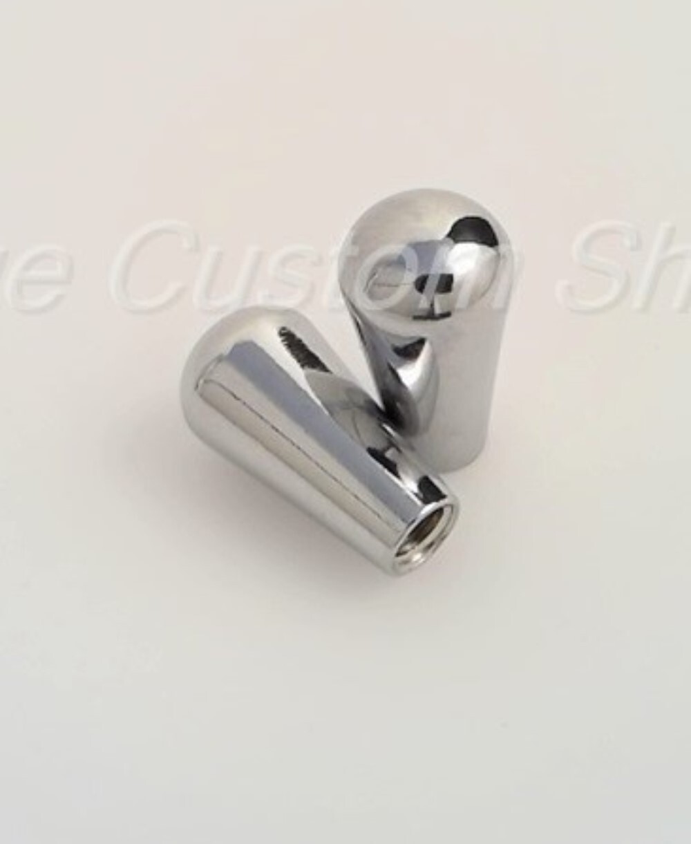 True Custom Shop® Chrome Metal Metric Switch Tips for Epiphone Guitars 2pk