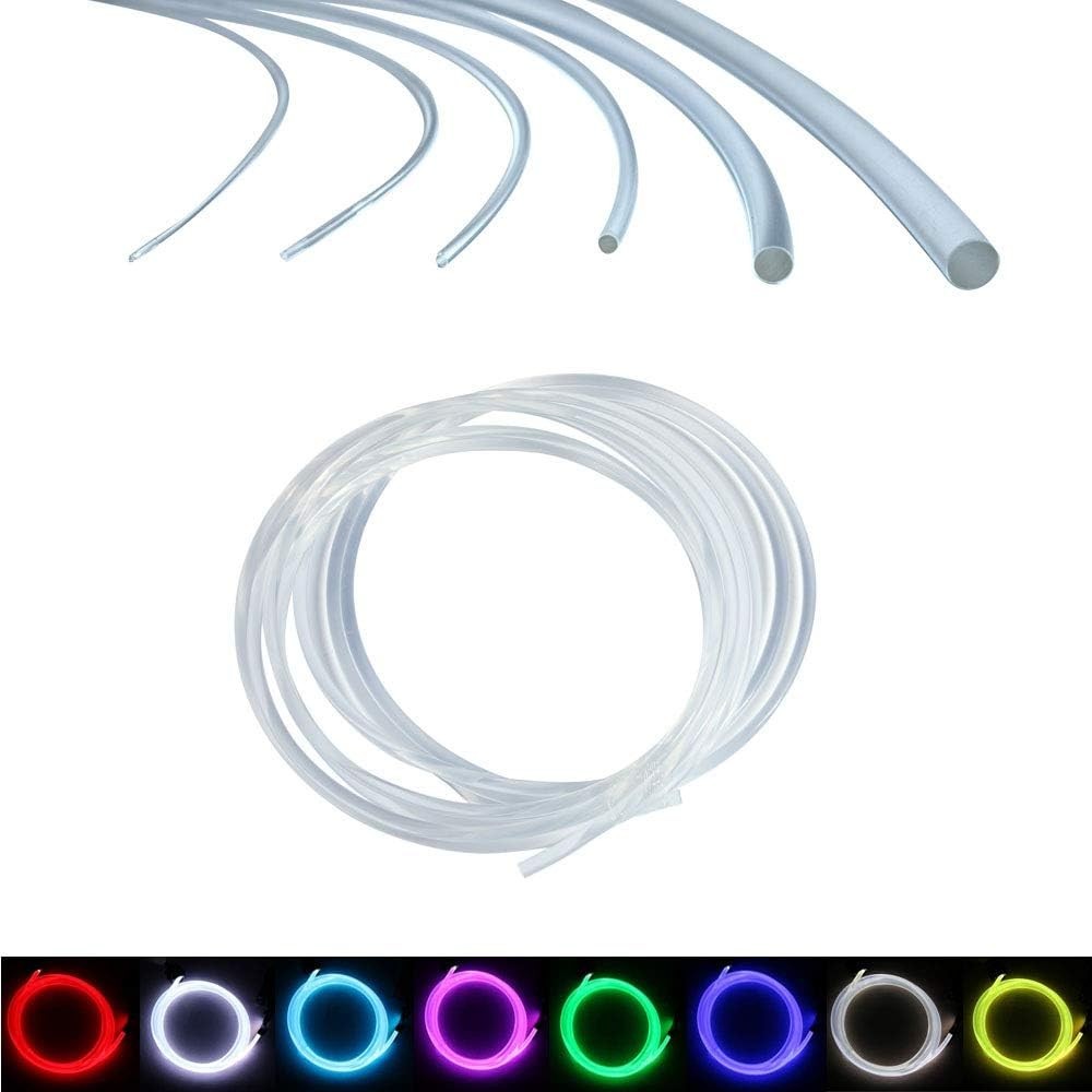 0.06in x 16.4ft PMMA Plastic Fiber Optic Cable, Waterproof