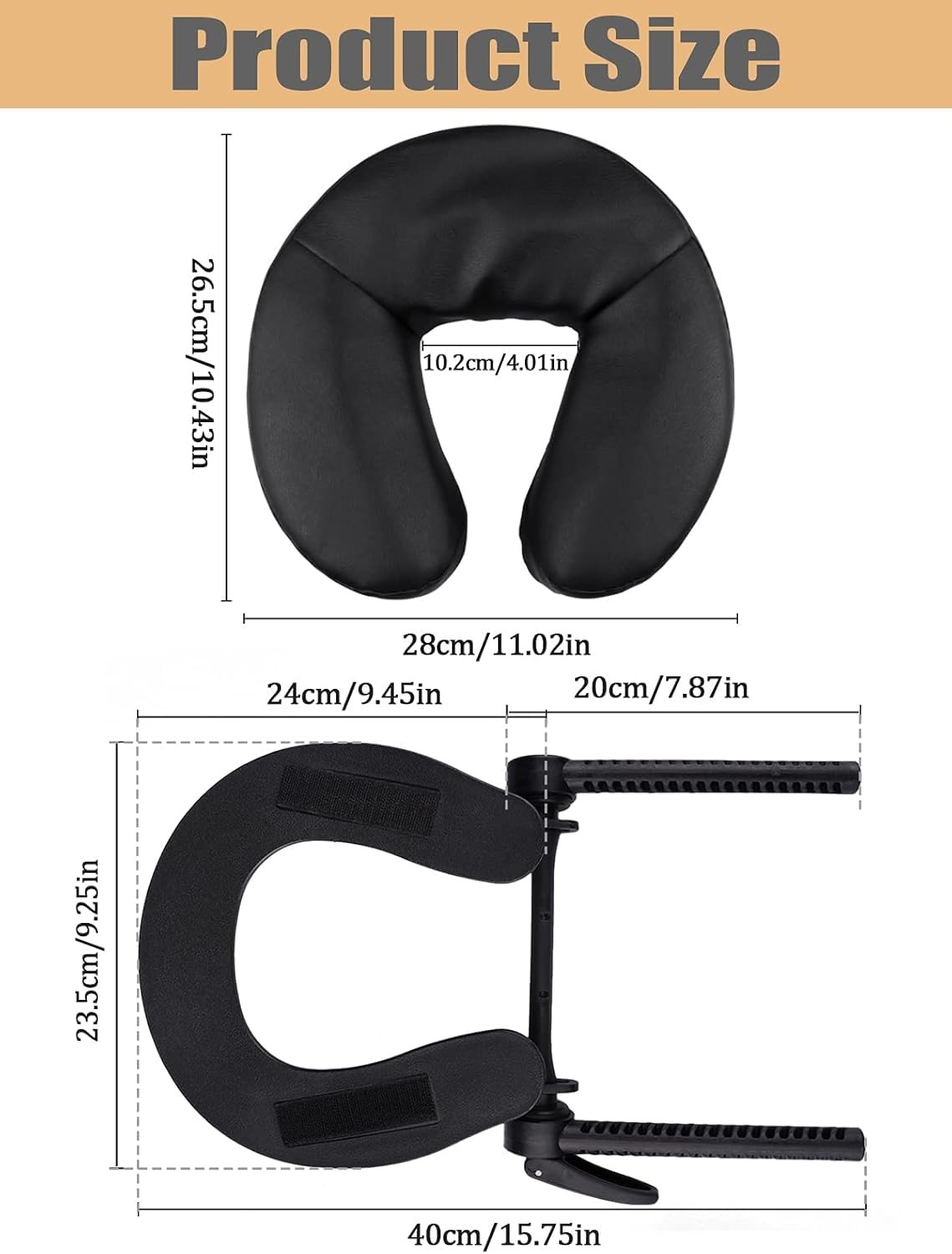 Universal Face Cradle & Cushion for Massage Table, Adjustable Massage Headres...