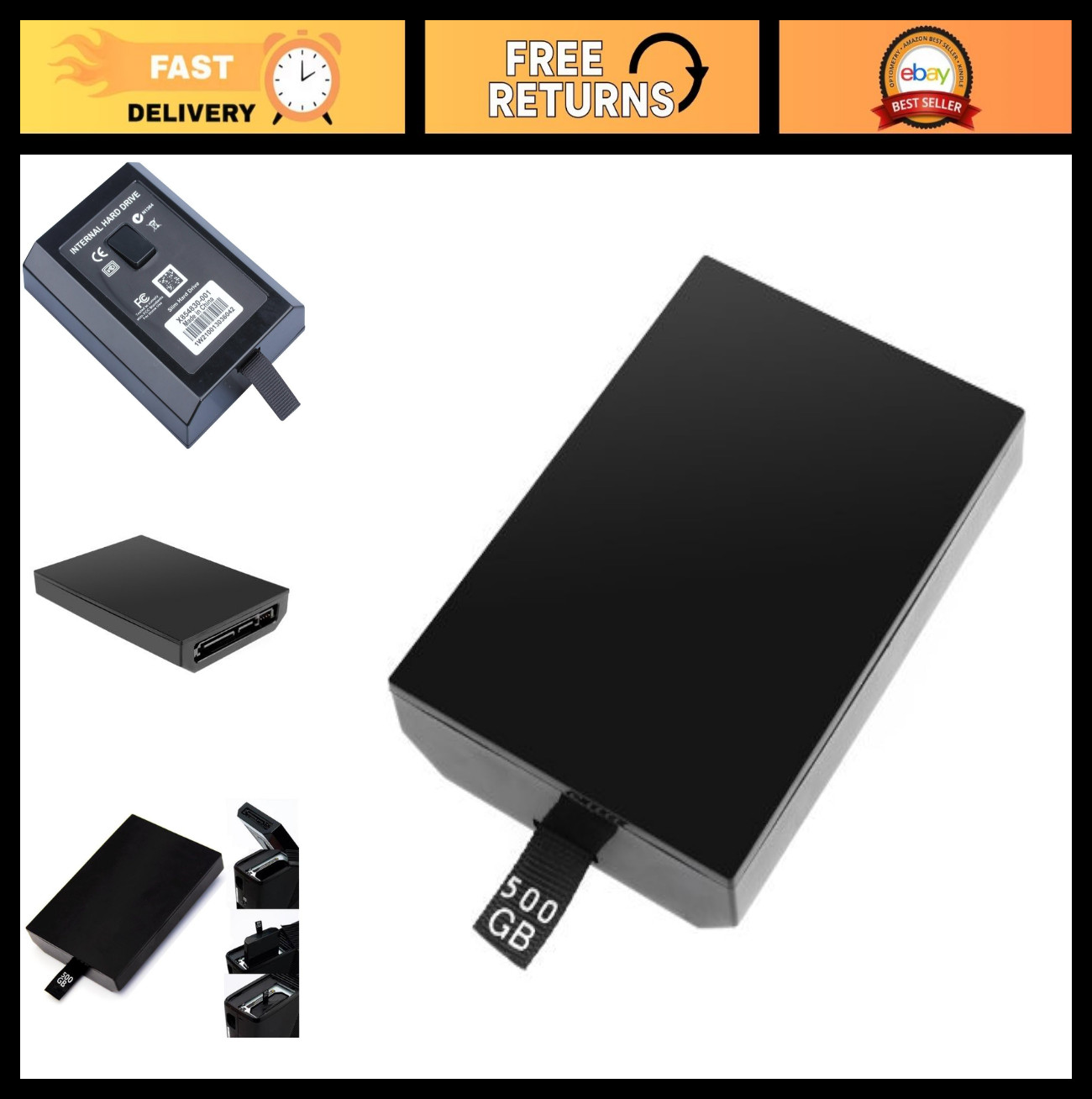 500GB Internal HDD Hard Drive for Xbox 360 S Slim - Game Storage Upgrade Disk