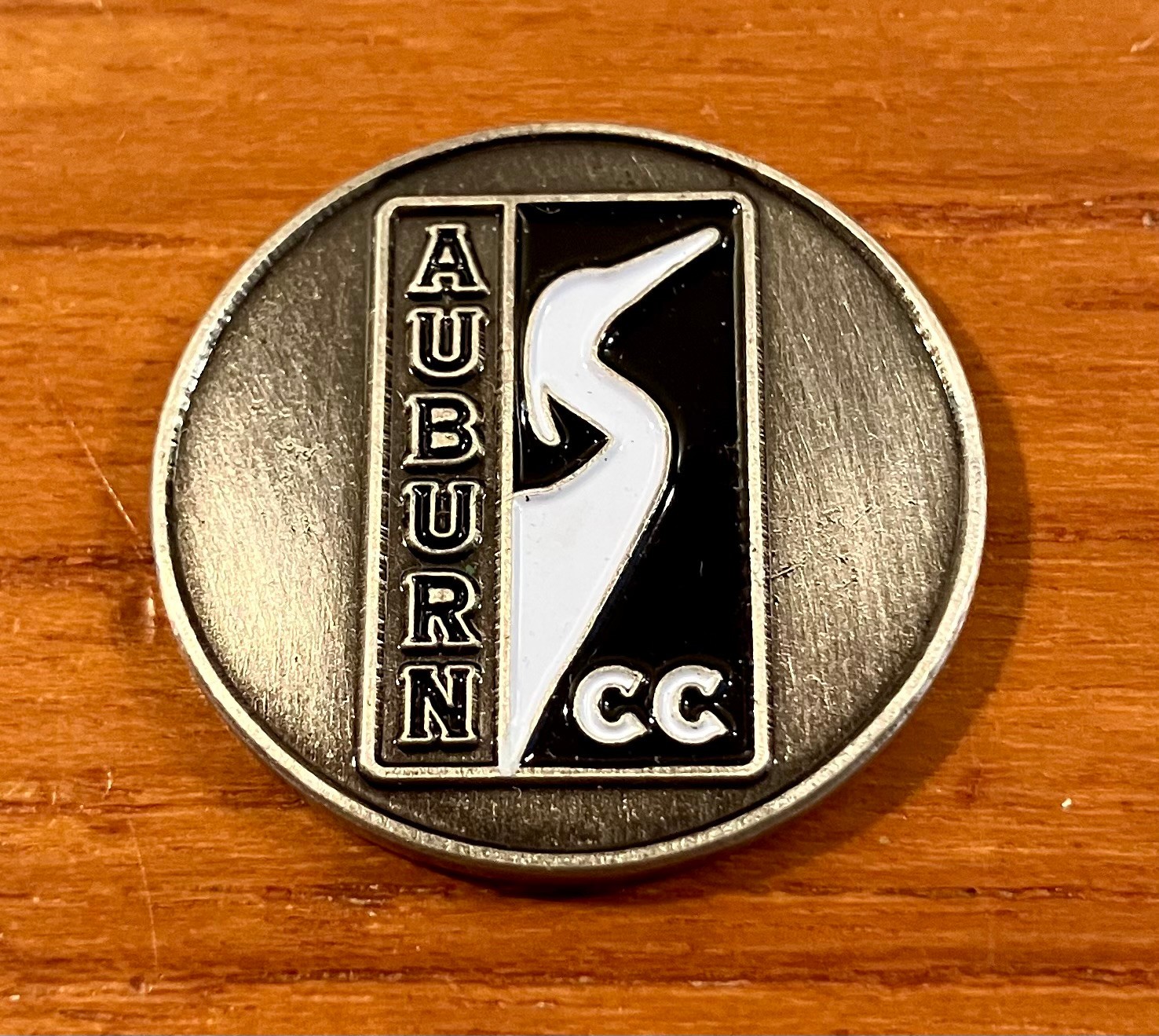 Auburn Country Club Flat Metal Logo Golf Ball Marker